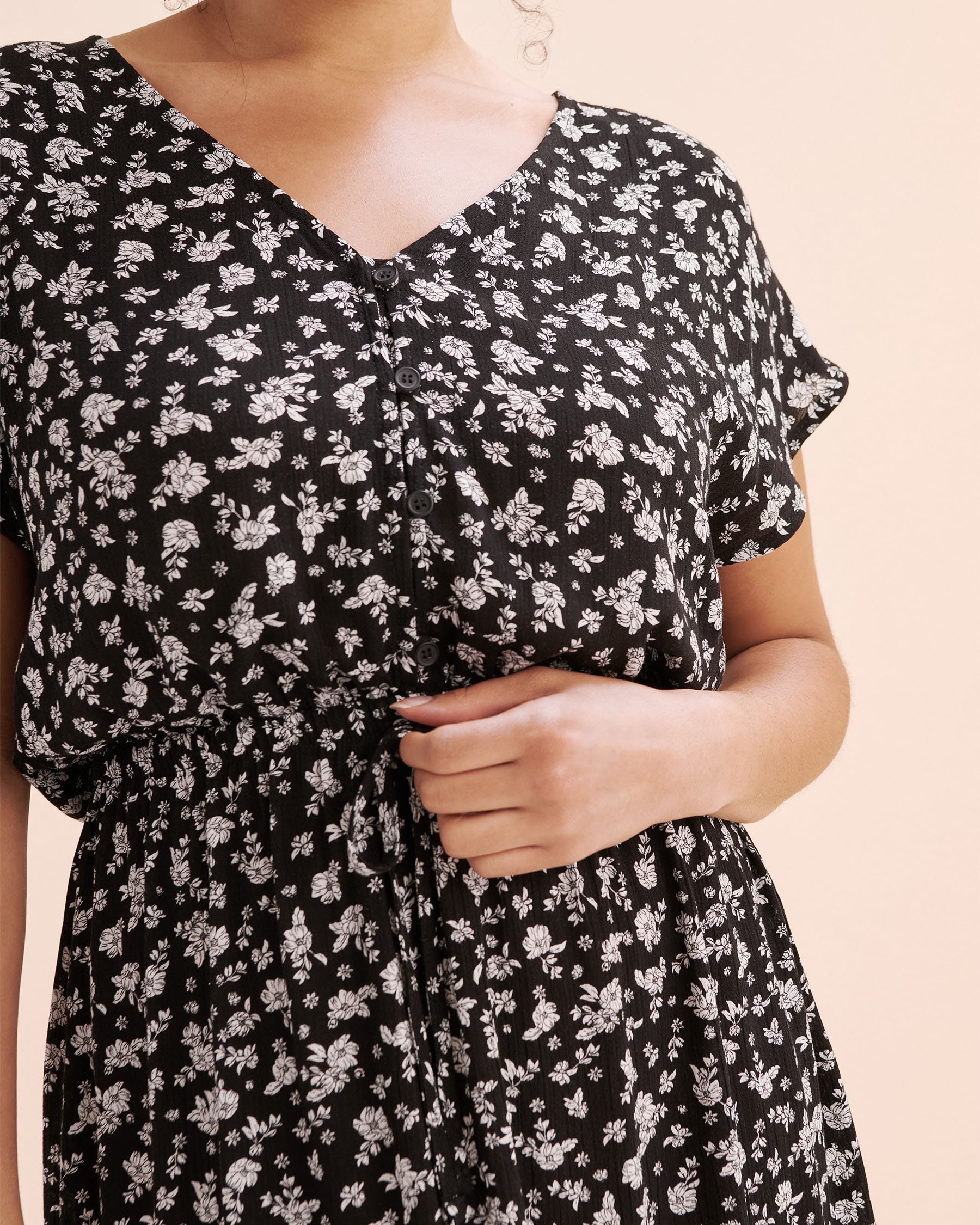 TROPIK Gauze Short Dress Black and white 02300171 TROPIK Gauze Short Dress Black and white 02300171 - View7