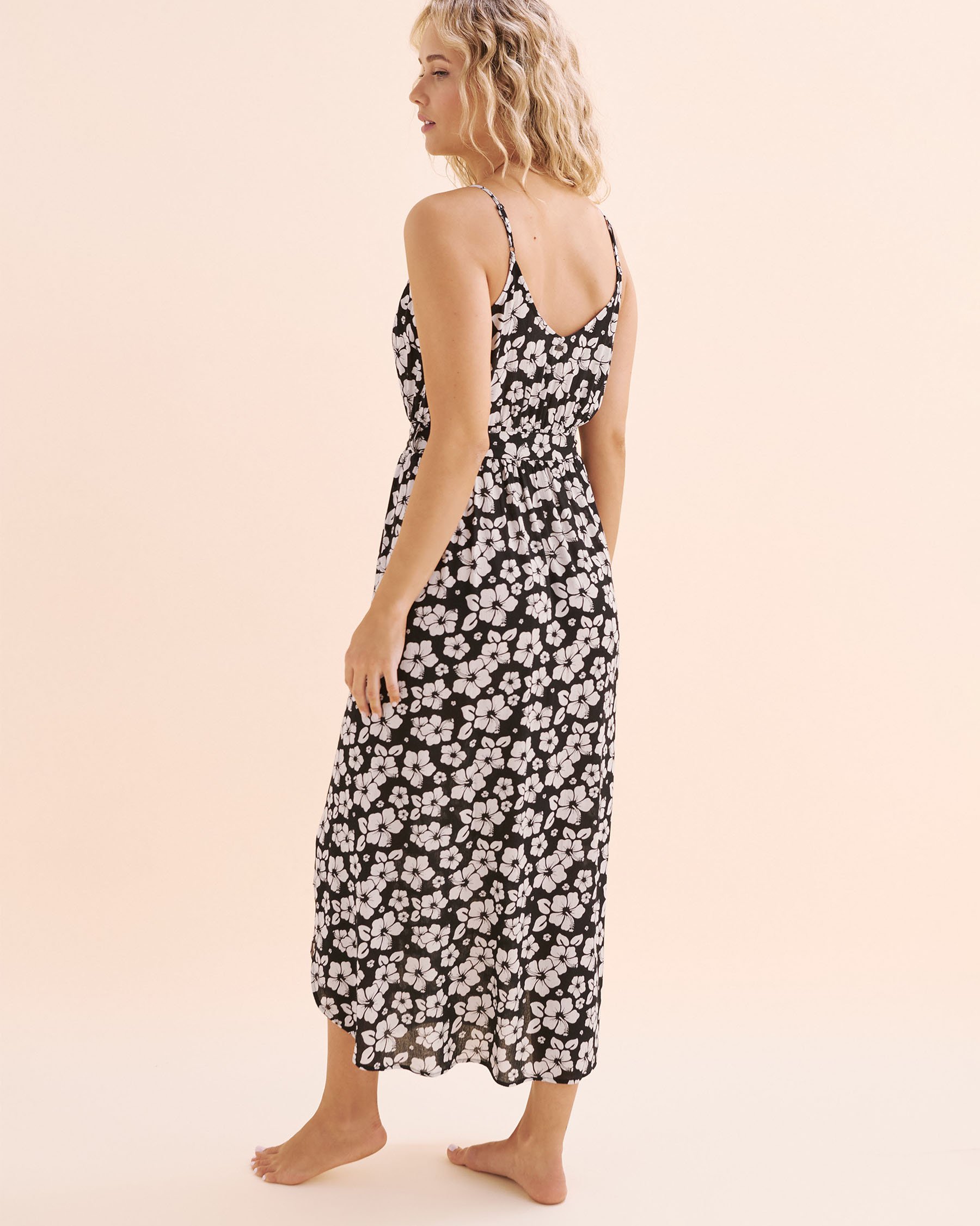 TROPIK Gauze Long Dress Black and white 02300172 TROPIK Gauze Long Dress Black and white 02300172 - View5