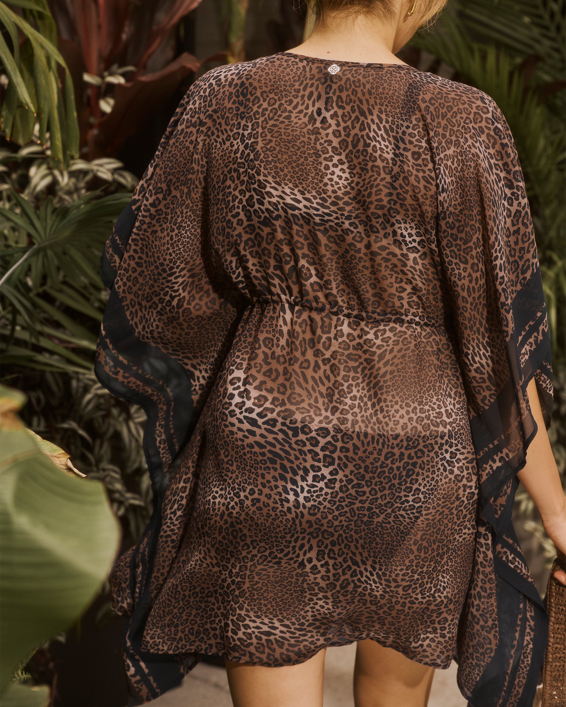 TURQUOISE COUTURE Caftan en mousseline Brun et noir 02400055 - Voir2