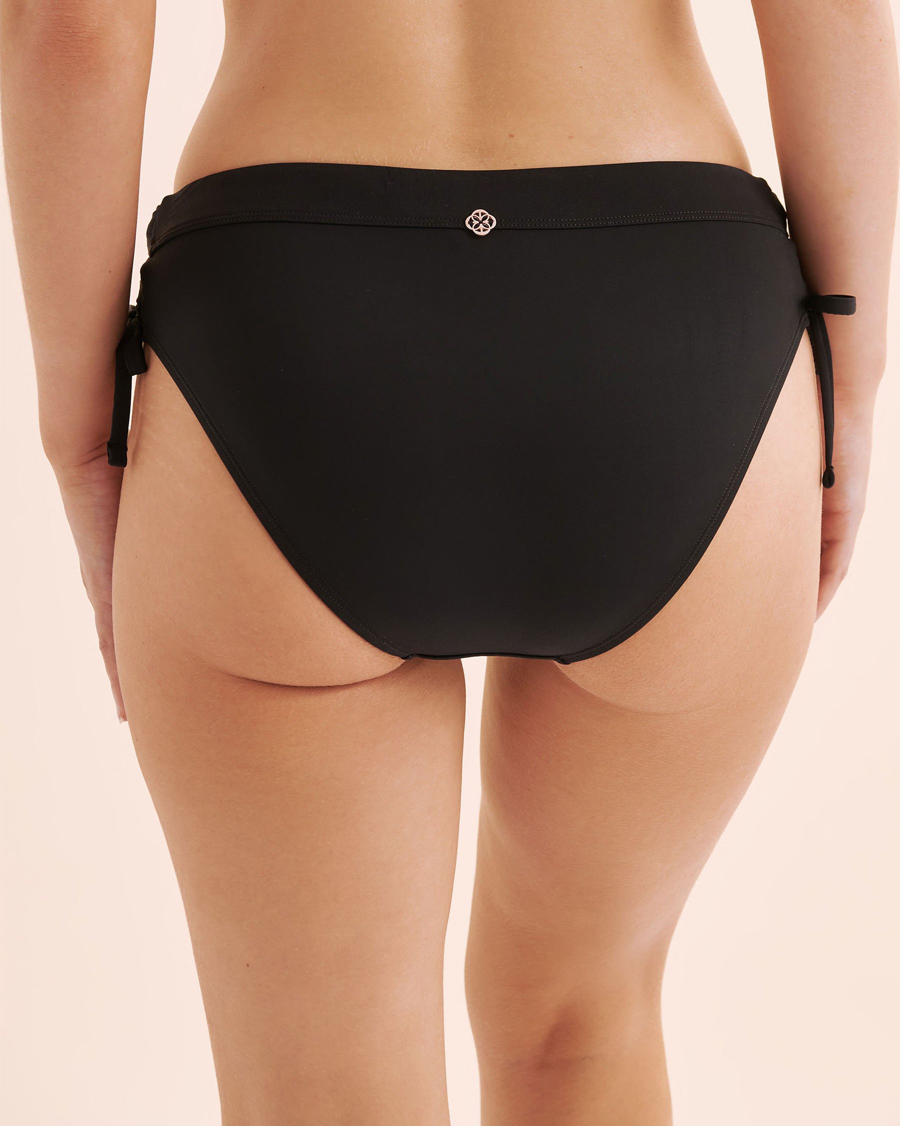 TURQUOISE COUTURE Side Tie Cutouts Bikini Bottom Black 01300480 - View2