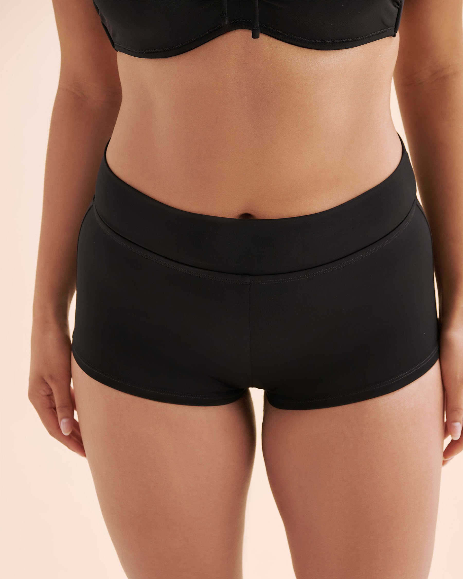 TURQUOISE COUTURE Bas de bikini garçonne taille repliée Noir 01300481 - View1