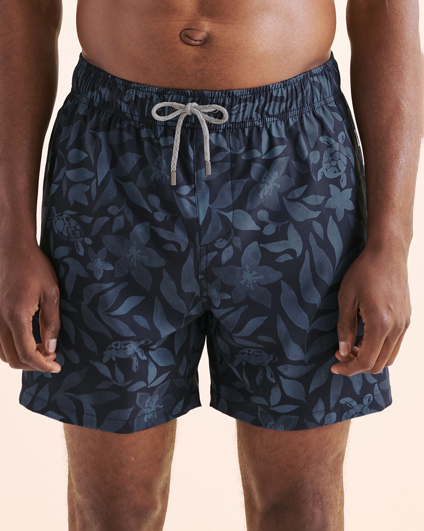 VINTAGE SUMMER Maillot volley imprimé extensible dans 4 directions Bleu marin V70901BV - View1