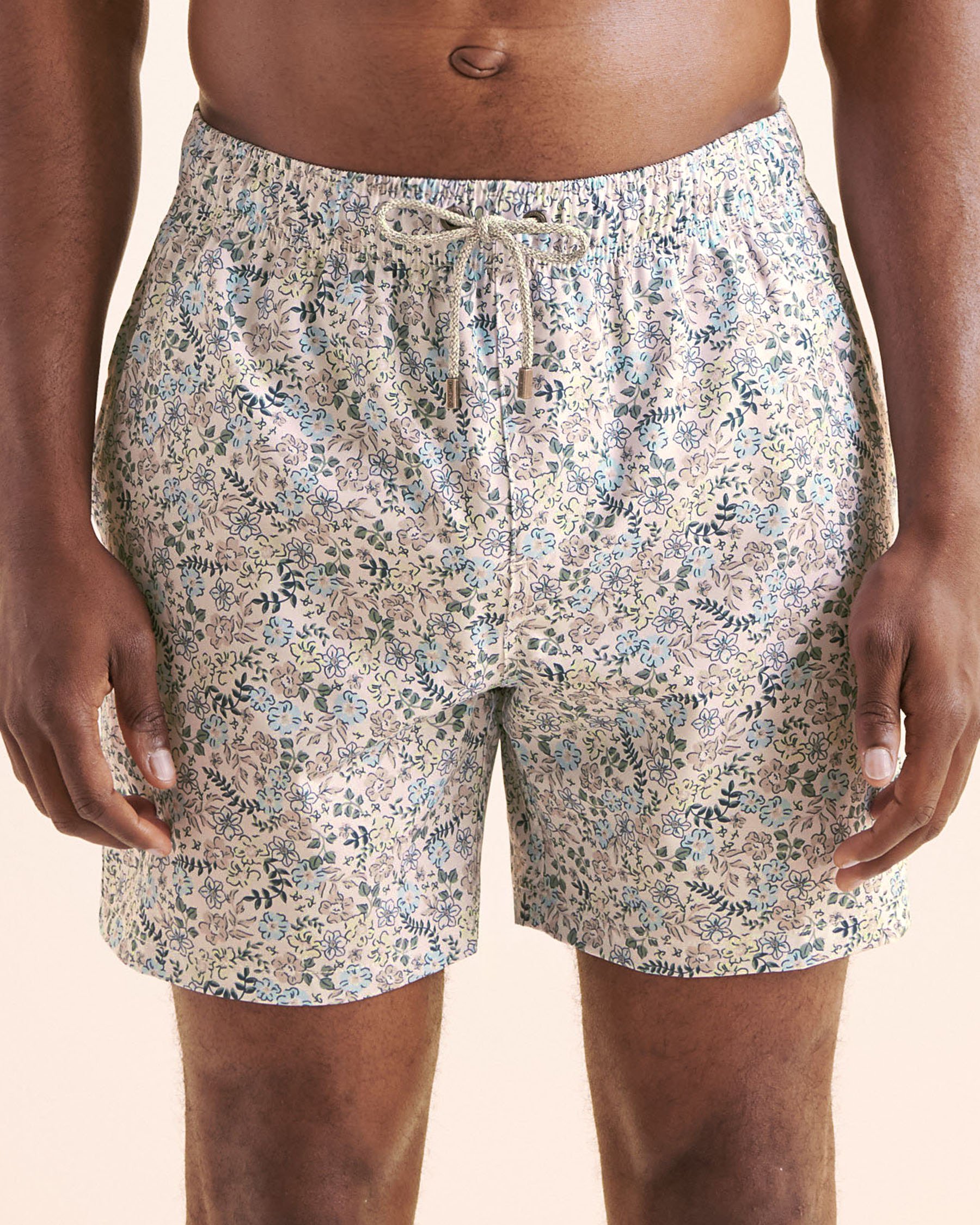 VINTAGE SUMMER Maillot volley imprimé extensible dans 4 directions Blanc V70955BV - View1