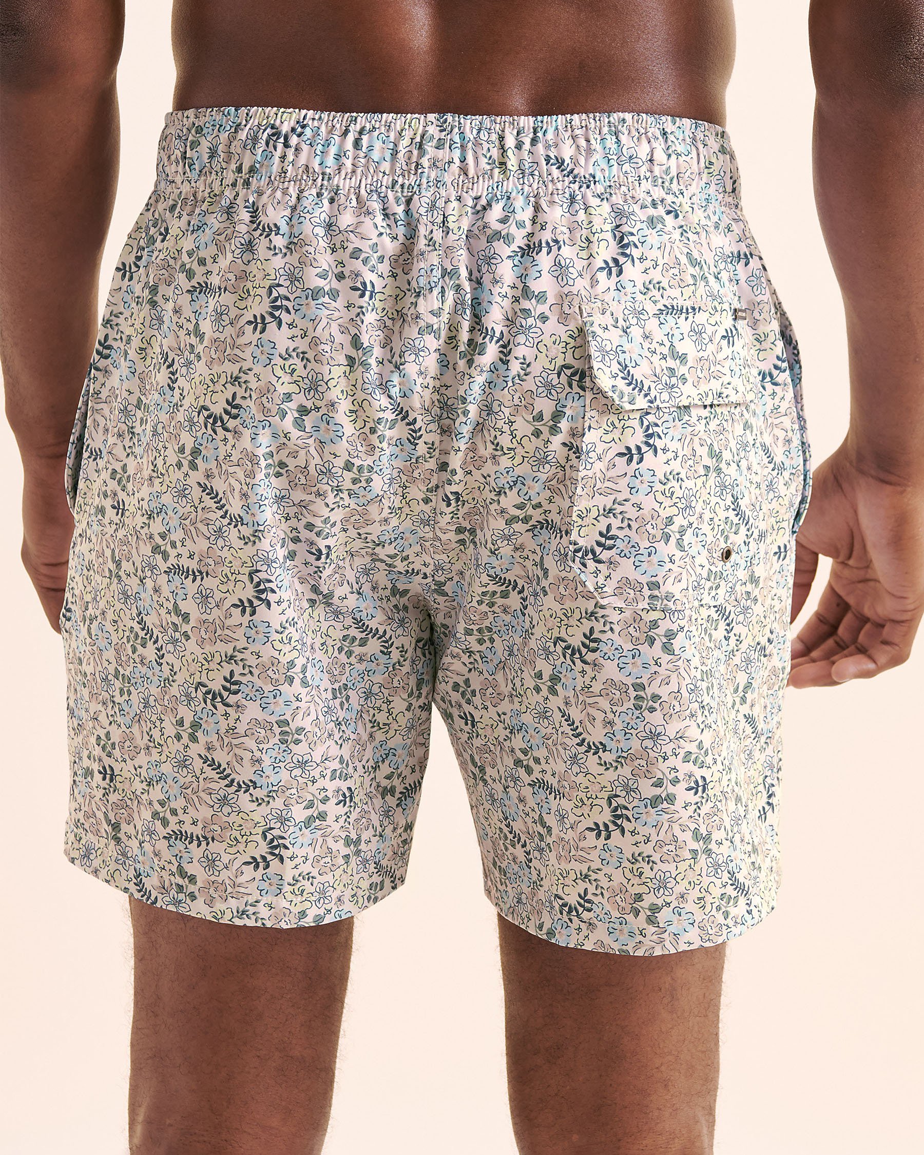 VINTAGE SUMMER Maillot volley imprimé extensible dans 4 directions Blanc V70955BV - Voir3