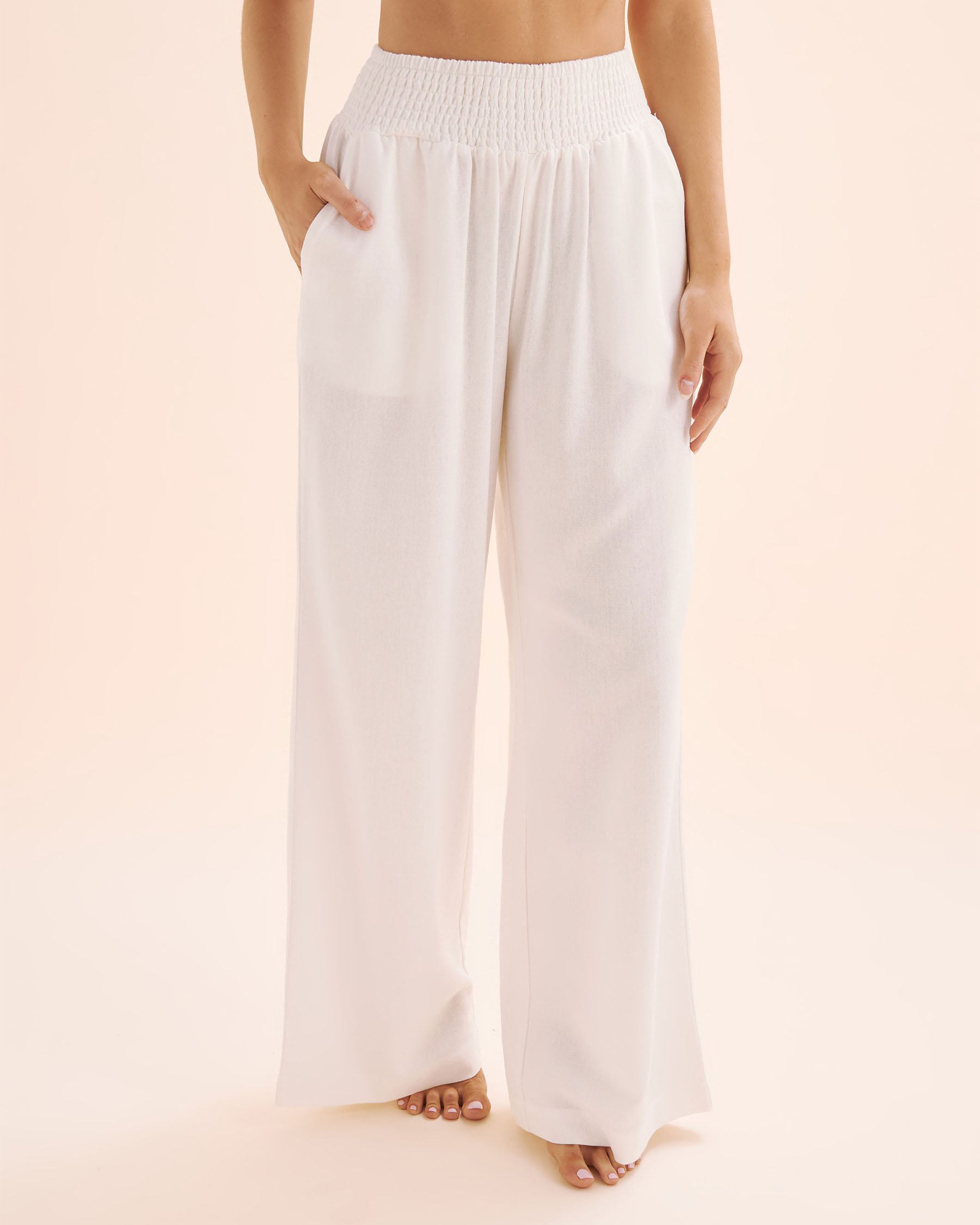 OFF THE BEACH Wide Leg Pants White 02200099 - View1