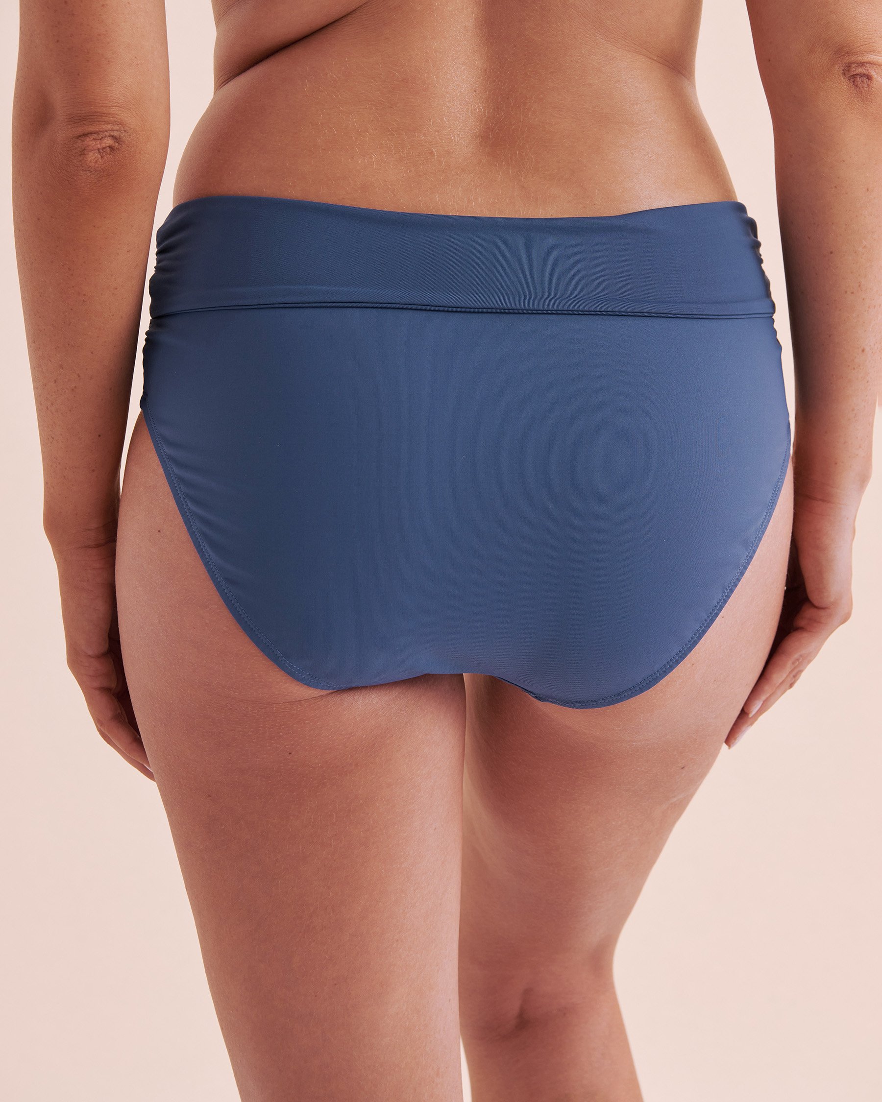 ANNE COLE Bas de bikini convertible Live in Color Bleu ardoise MYMB36001 - Voir3
