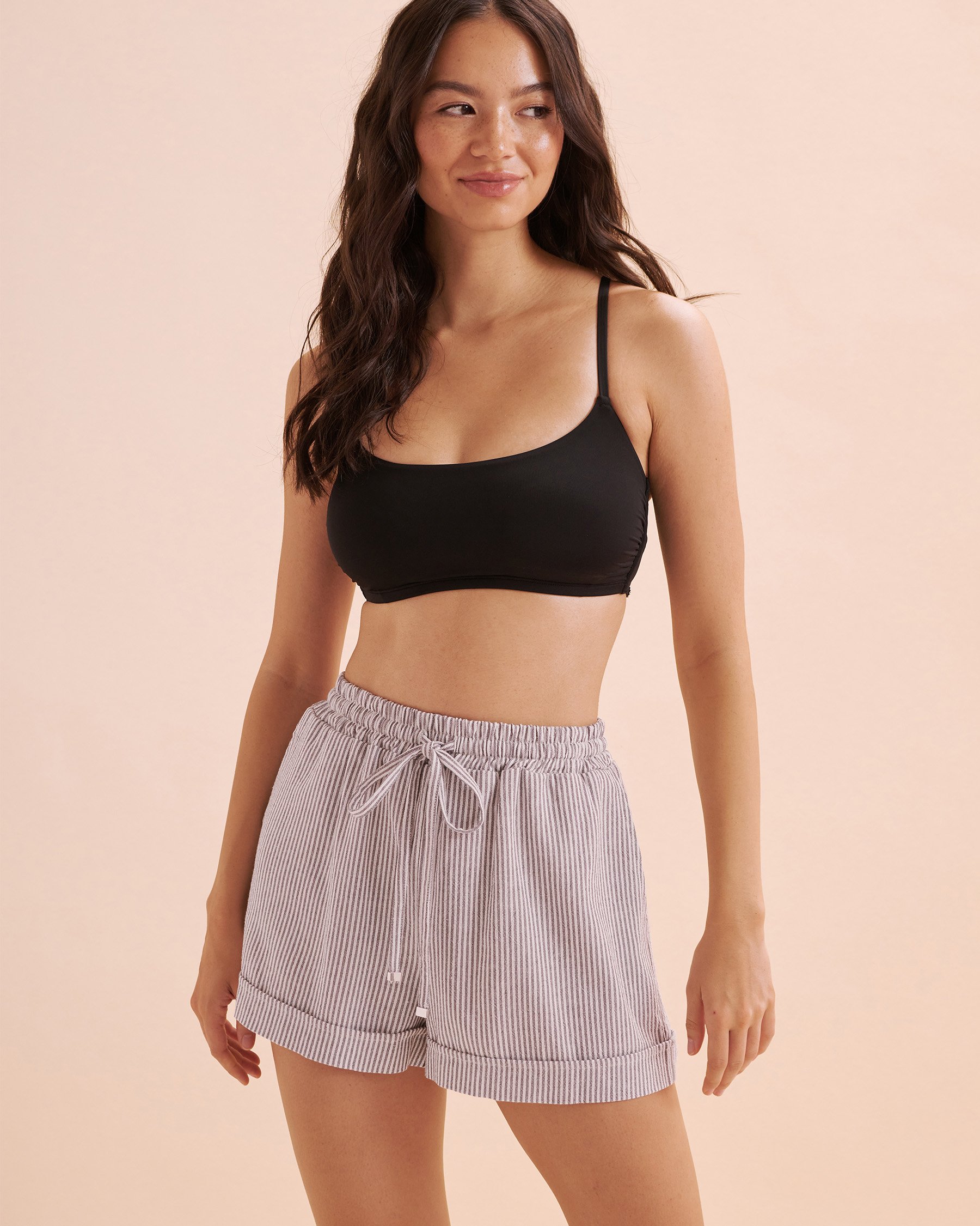 OFF THE BEACH Beach Shorts Black & White Stripes 02200073 - View6