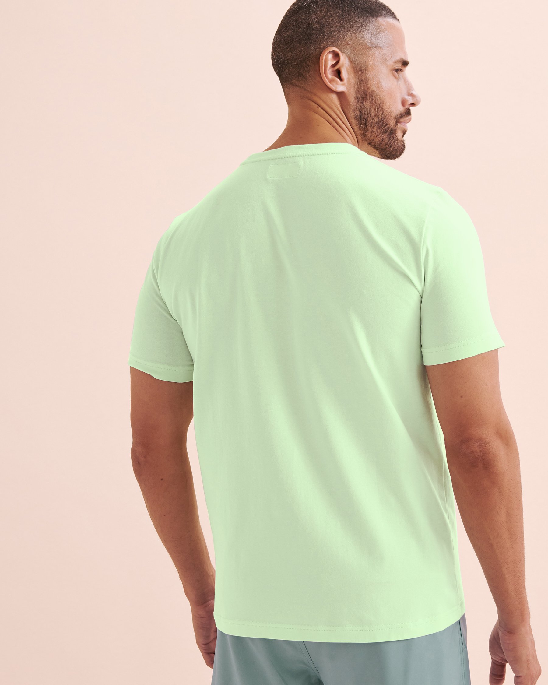 BERMIES T-shirt Surf Crocs Vert pâle SURF CROCS - Voir2