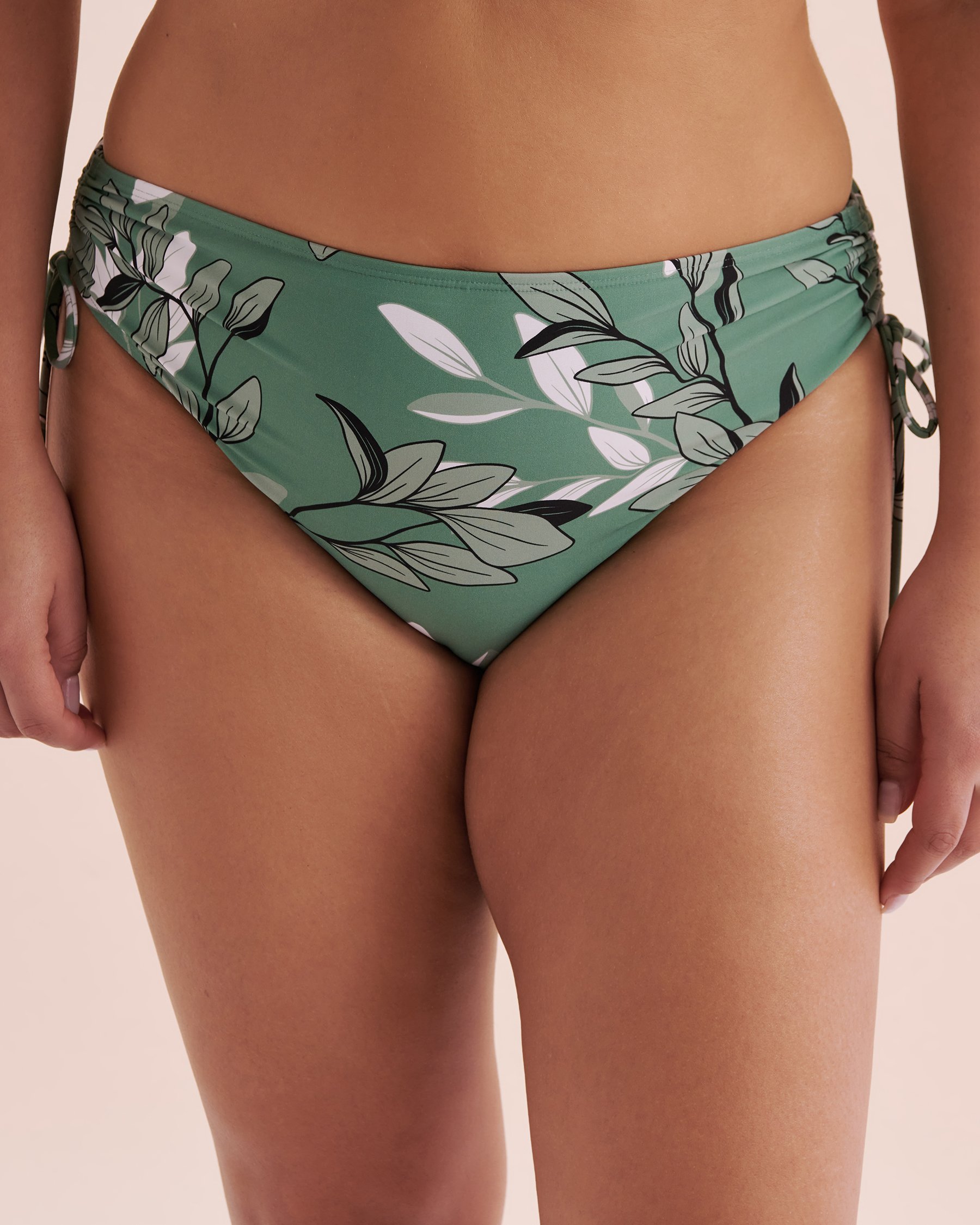 TURQUOISE COUTURE Botanical Dream Side Tie Bikini Bottom Botanical Green 01300369 - View11
