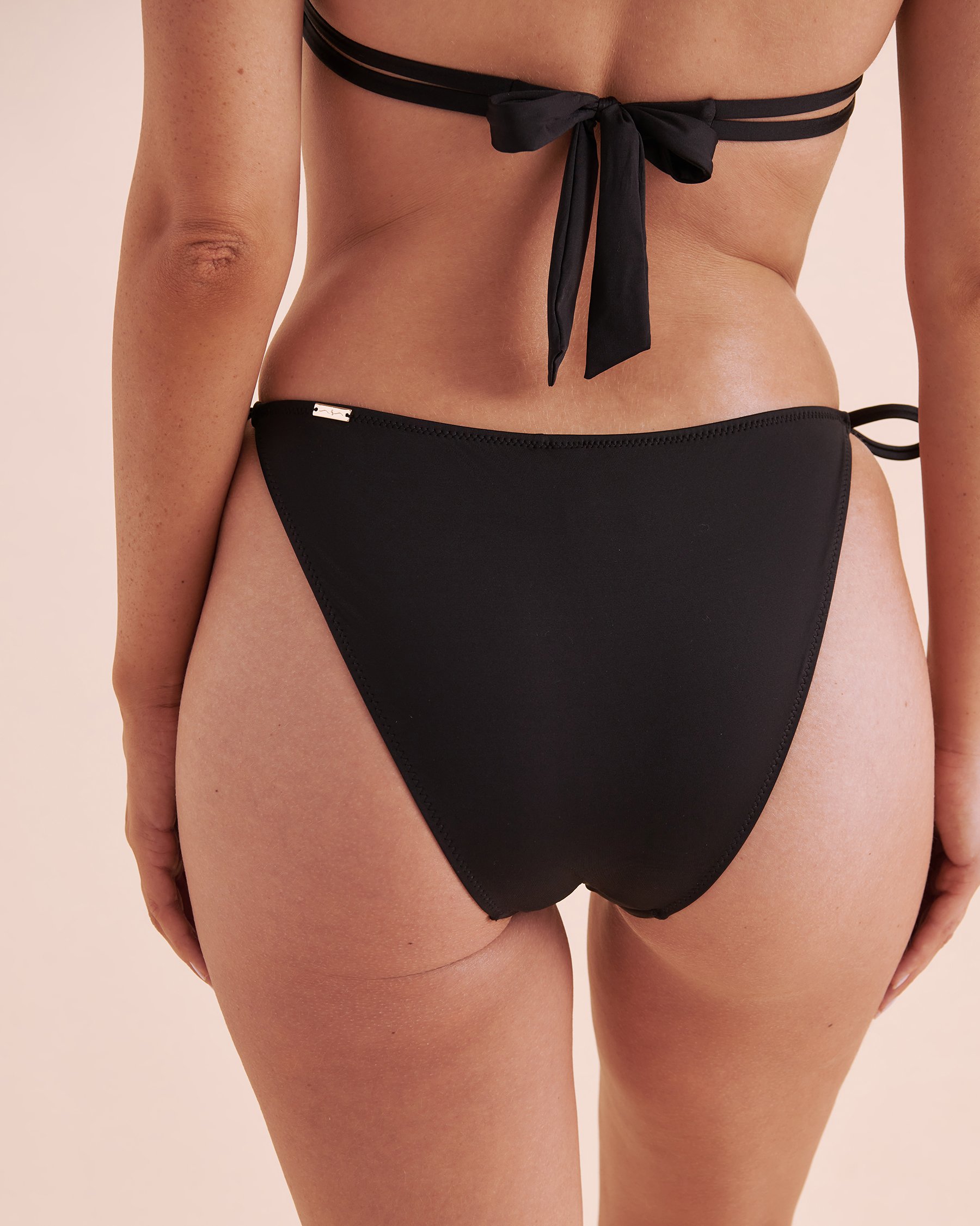 SANTEMARE Bas de bikini brésilien avec rosette Noir 01300356 - View5