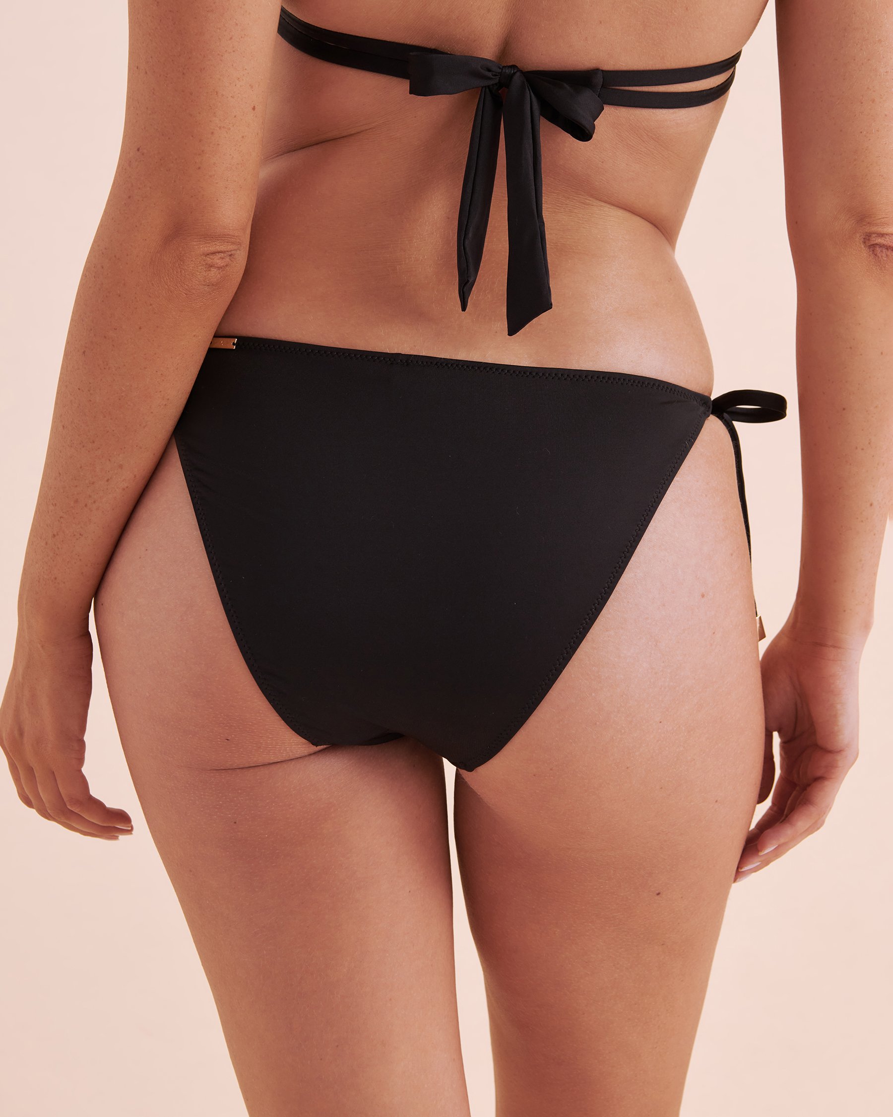 SANTEMARE Bas de bikini brésilien avec rosette Noir 01300356 - View8
