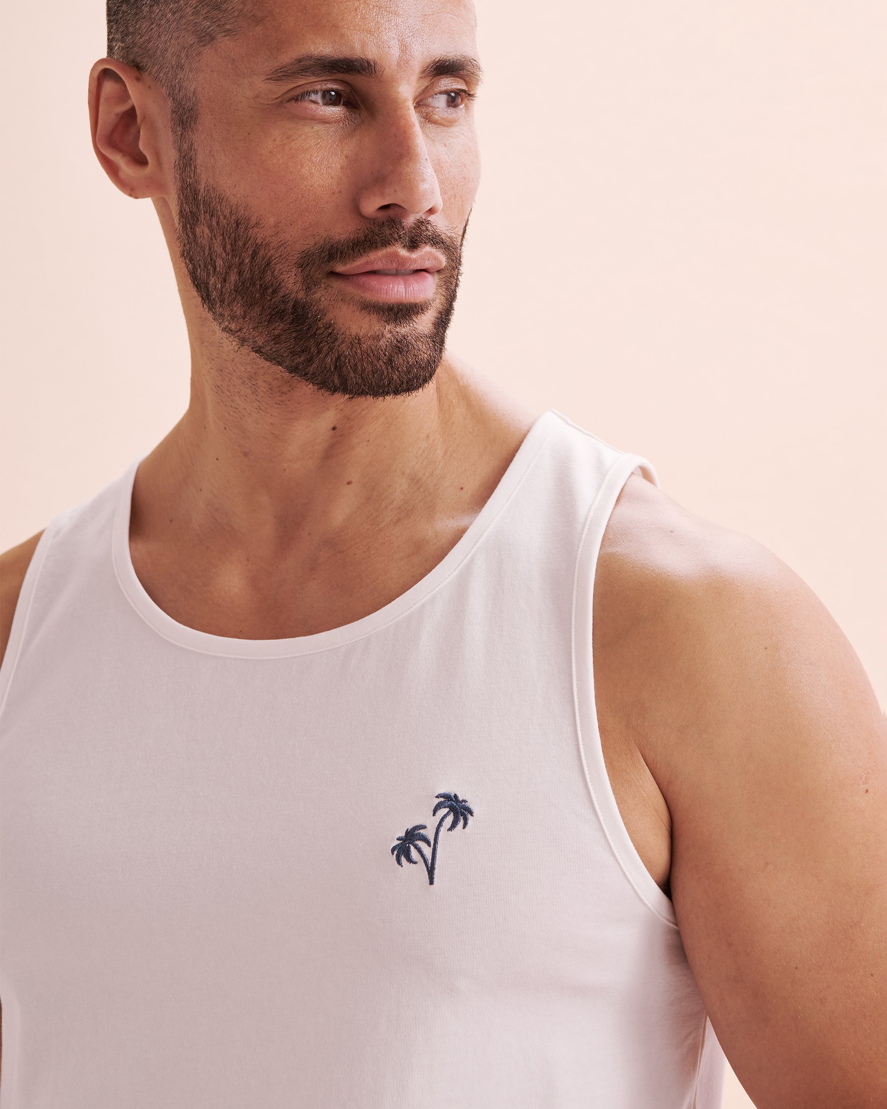 HAMABE Cotton Tank Top Brilliant White 04100026 - View3