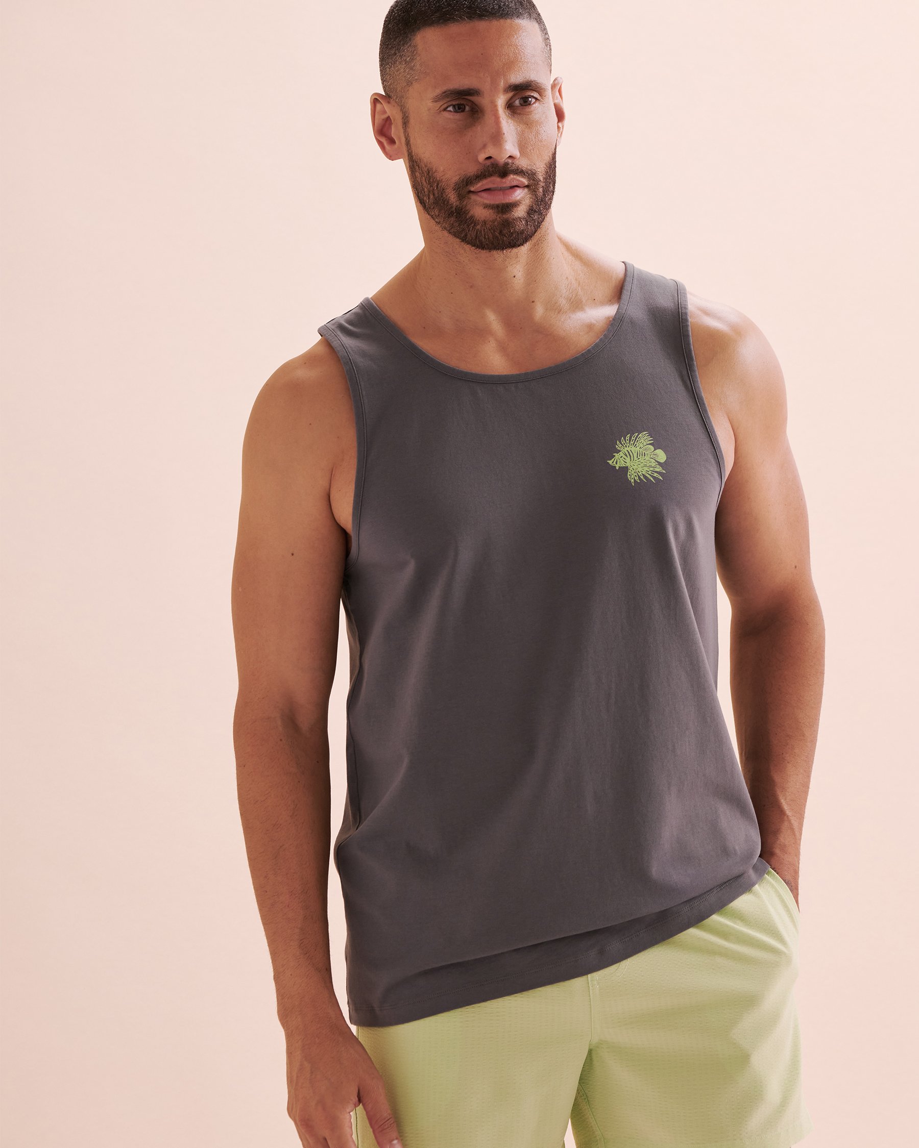 HAMABE Camisole en coton Gris 04100026 - View1