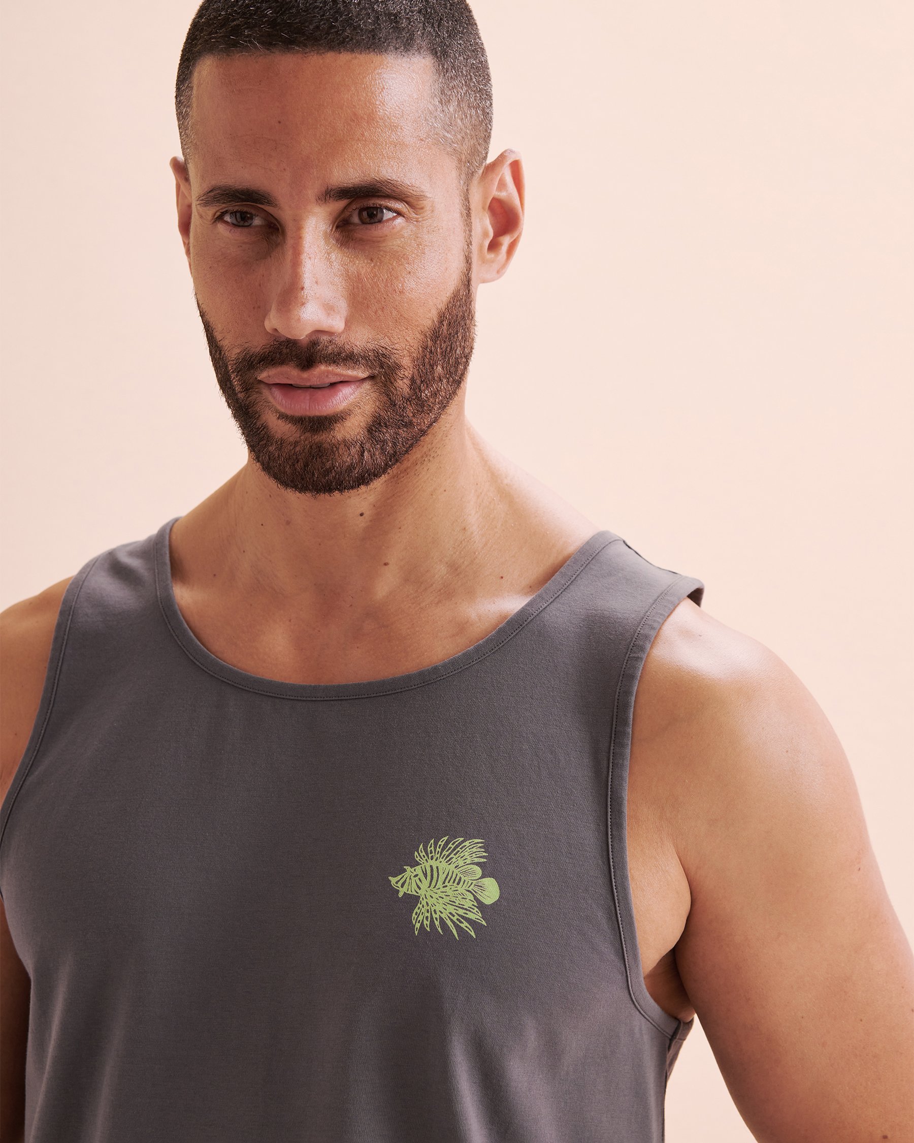 HAMABE Camisole en coton Gris 04100026 - View3