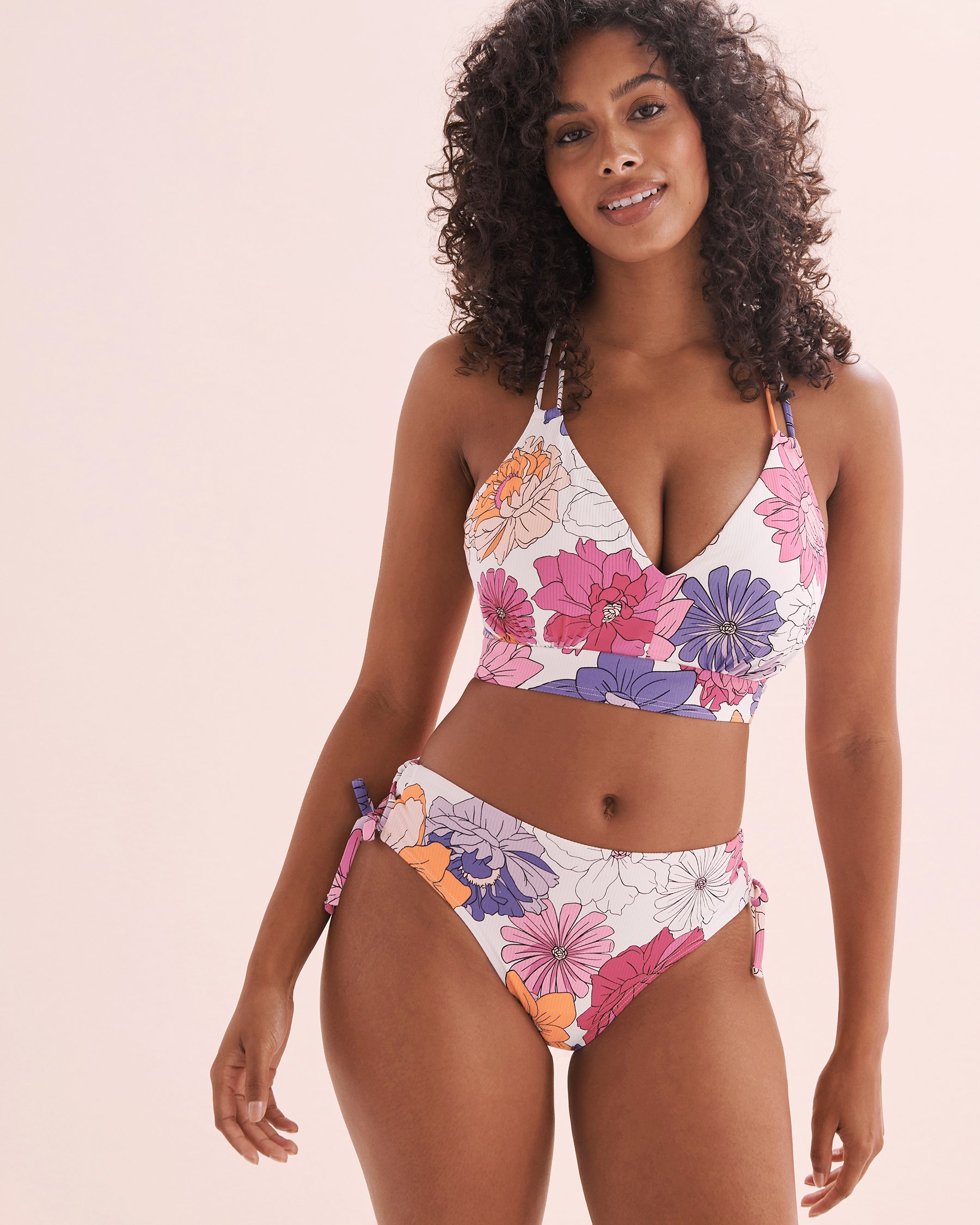 EAU DE SEA Haut de bikini bralette bonnet D côtelé Floral Bloom Fleurs 01200083 - View4
