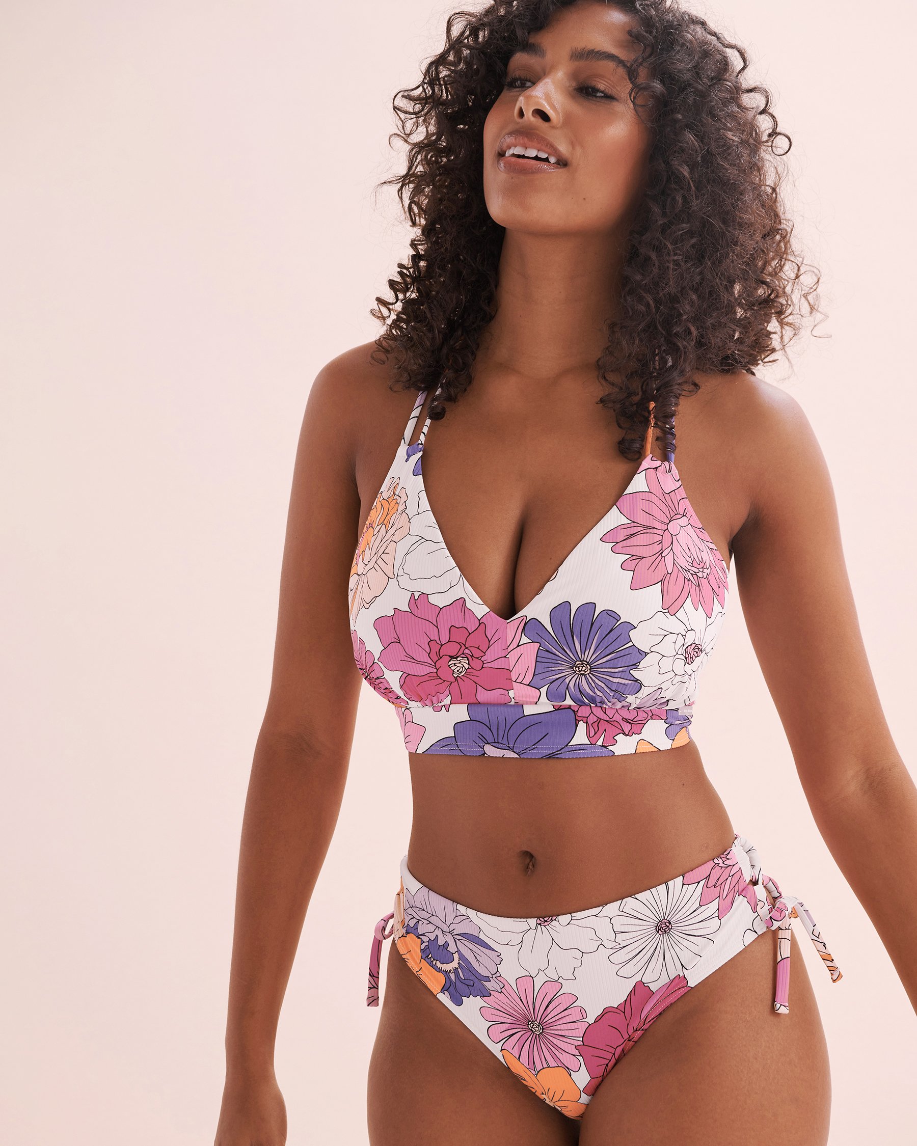 EAU DE SEA Haut de bikini bralette bonnet D côtelé Floral Bloom Fleurs 01200083 - View7