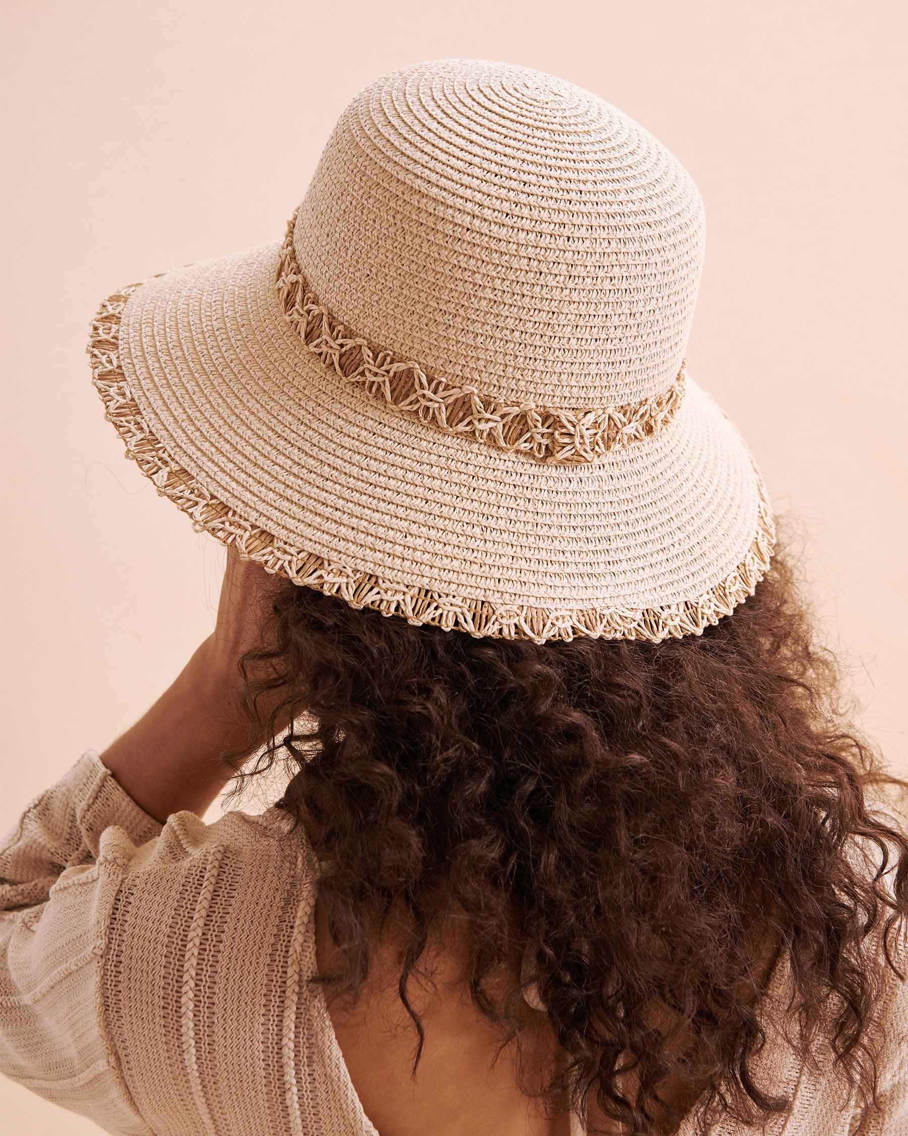 FINDS Straw Hat Beige LA413-0099 - View2