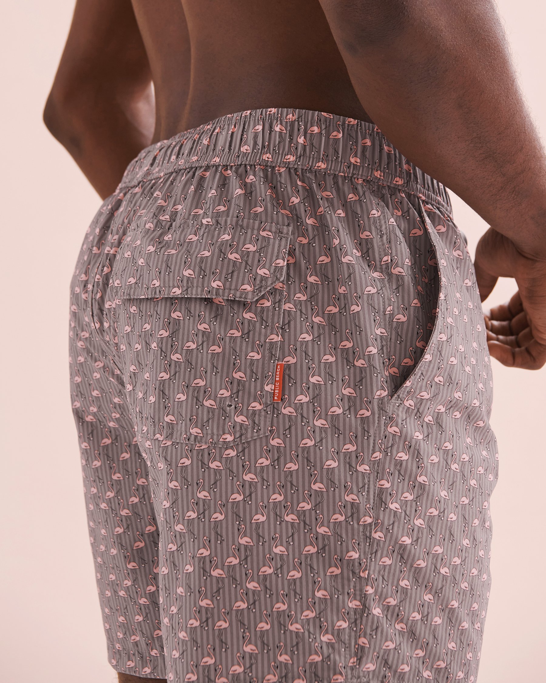 PUBLIC BEACH Maillot volley Flamingo Gris PB7610BIK - Voir4