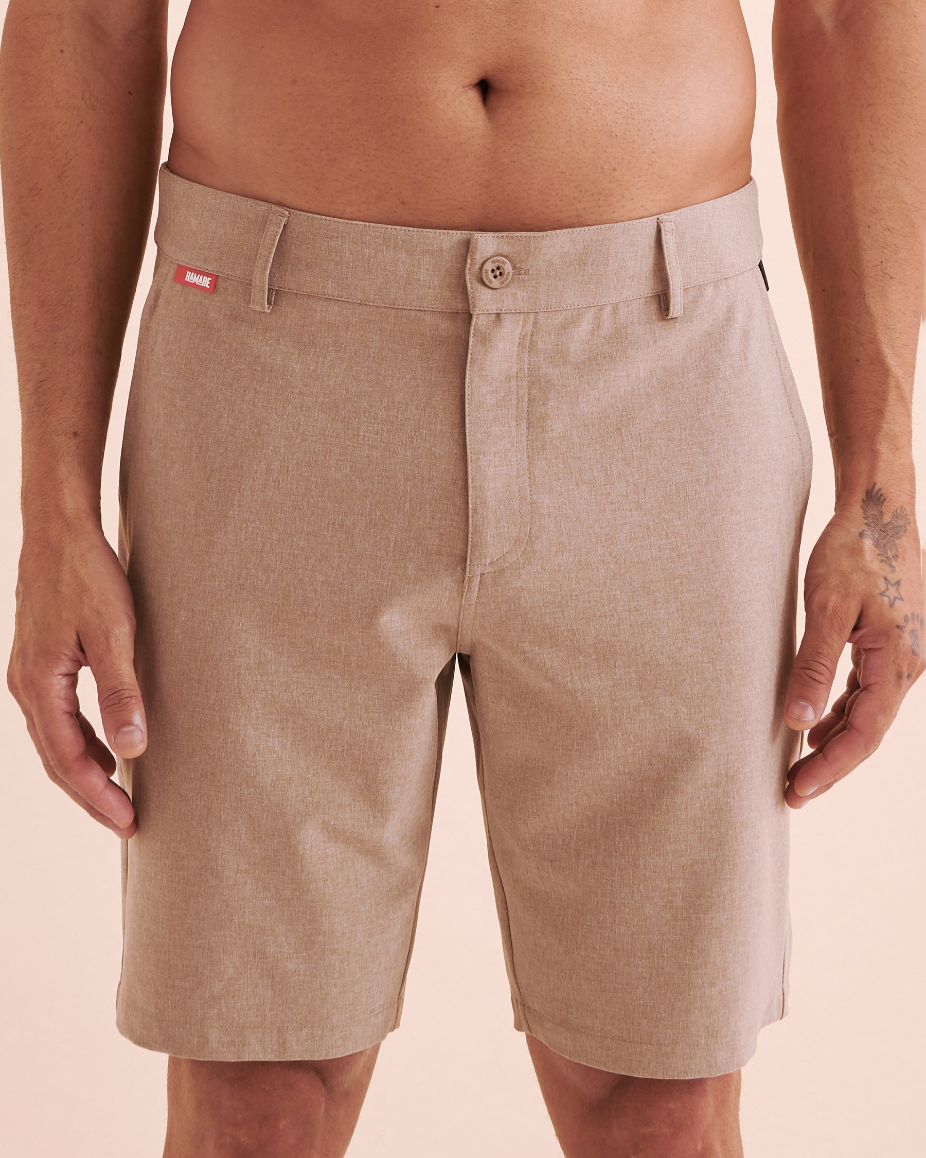 HAMABE Hybrid Shorts Light Khaki 03100038 - View1