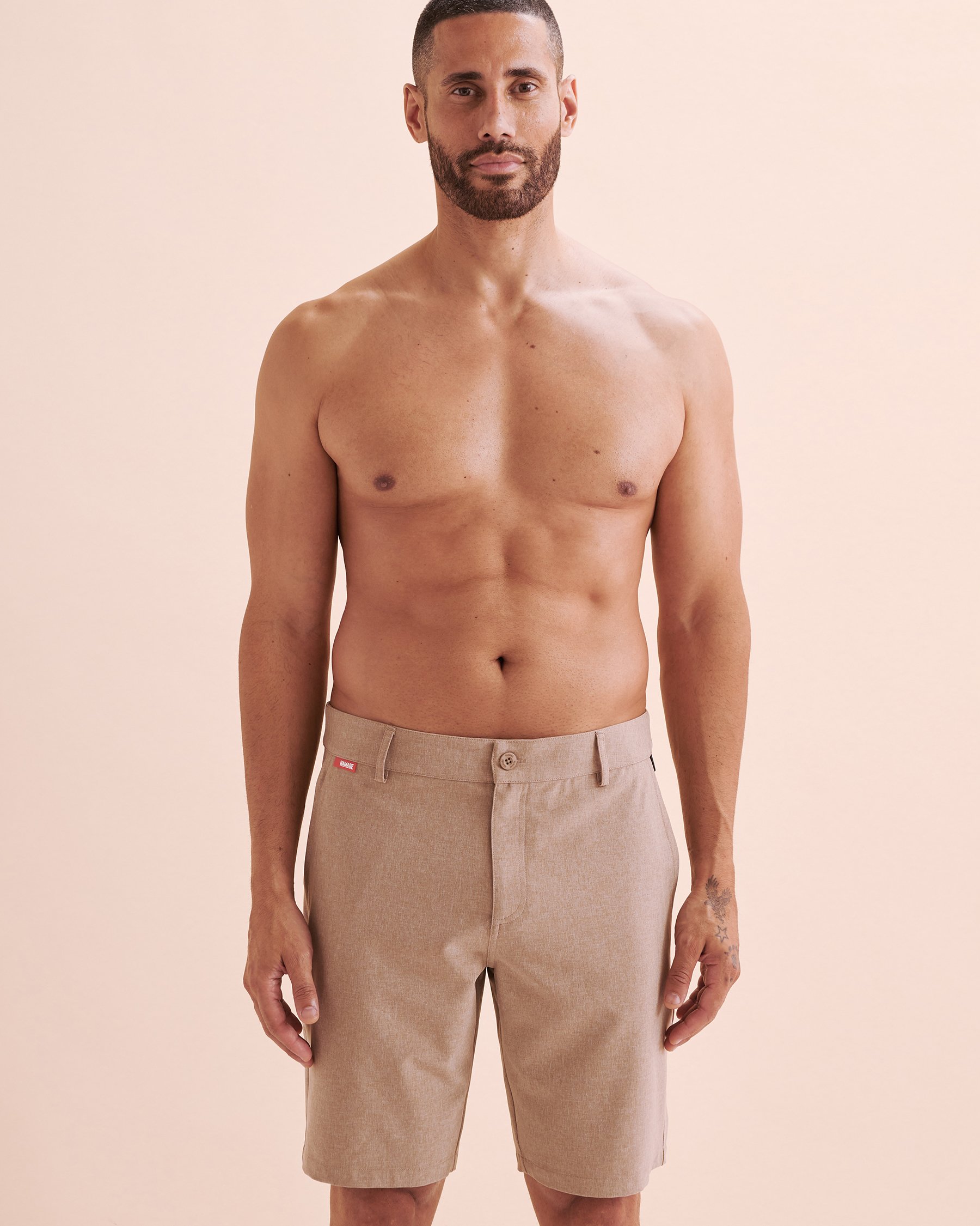 HAMABE Hybrid Shorts Light Khaki 03100038 - View6