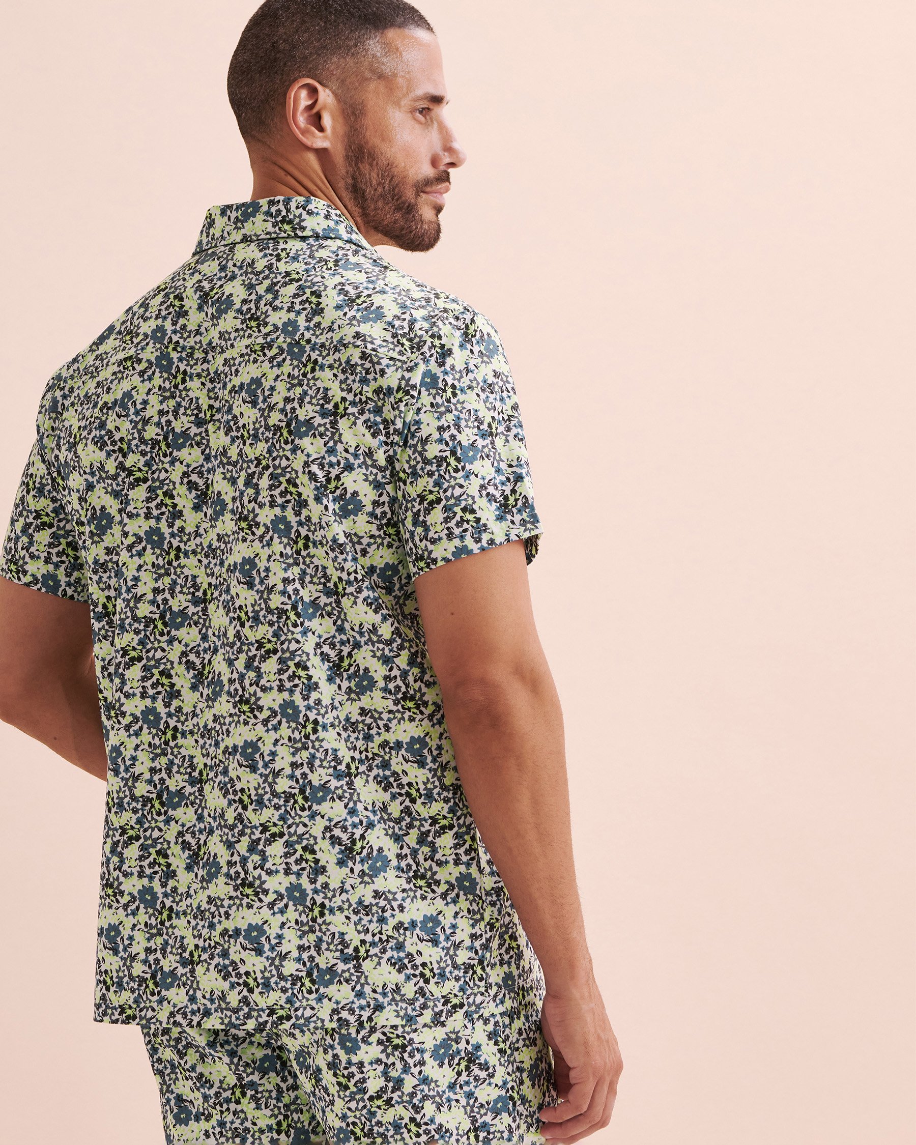 HAMABE Chemise manches courtes Fleurs miniatures 04100025 - Voir2