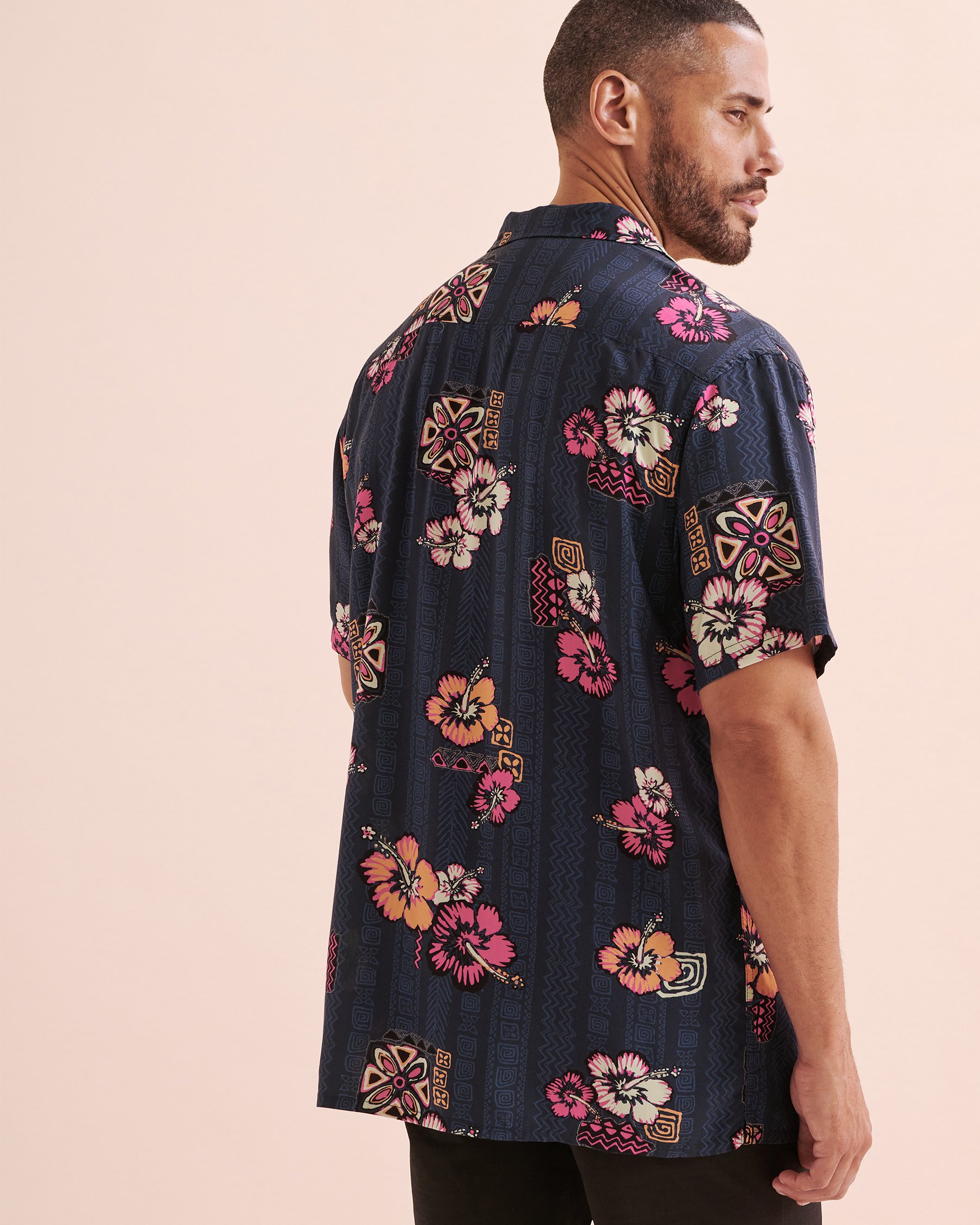 RIP CURL Hoffman Short Sleeve Shirt Navy Blue 044MSH - View2