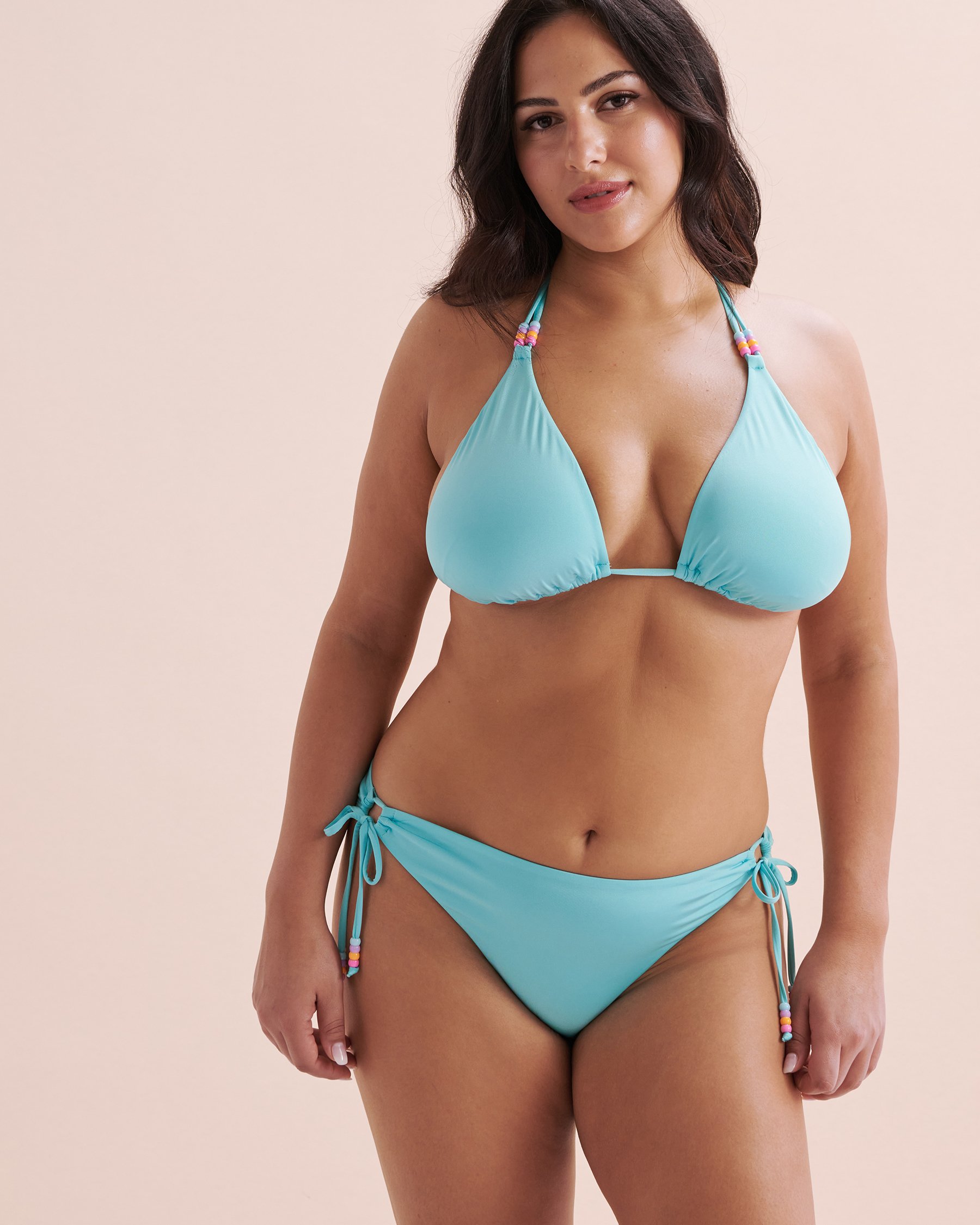 MY BIKINI STORY Haut de bikini triangle scintillant Bleu pétillant 01100321 - View5