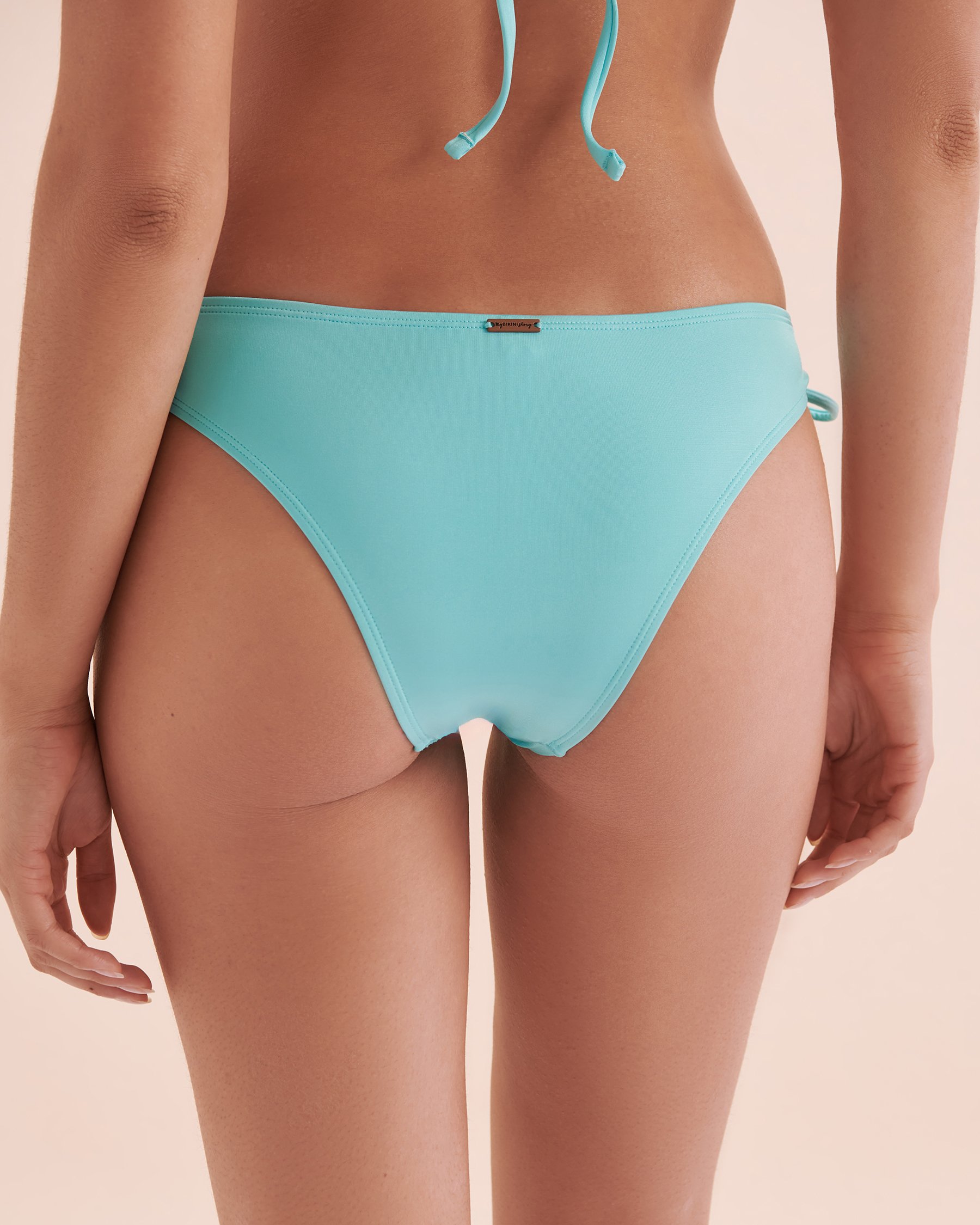 MY BIKINI STORY Bas de bikini cheeky scintillant Bleu pétillant 01300355 - Voir3