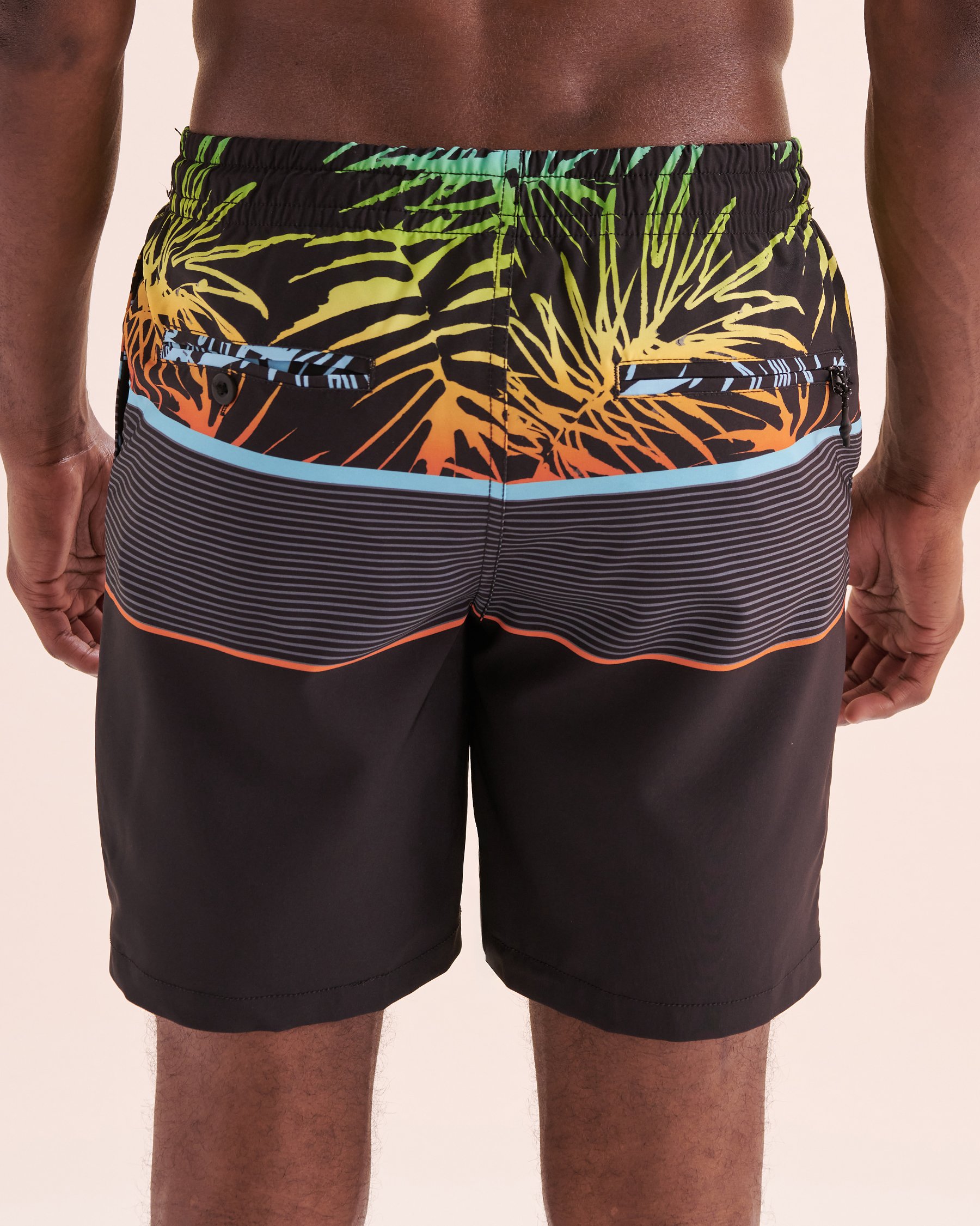 LUCKY ALOHA Rays Volley Swimsuit Black RYS1350 - View2