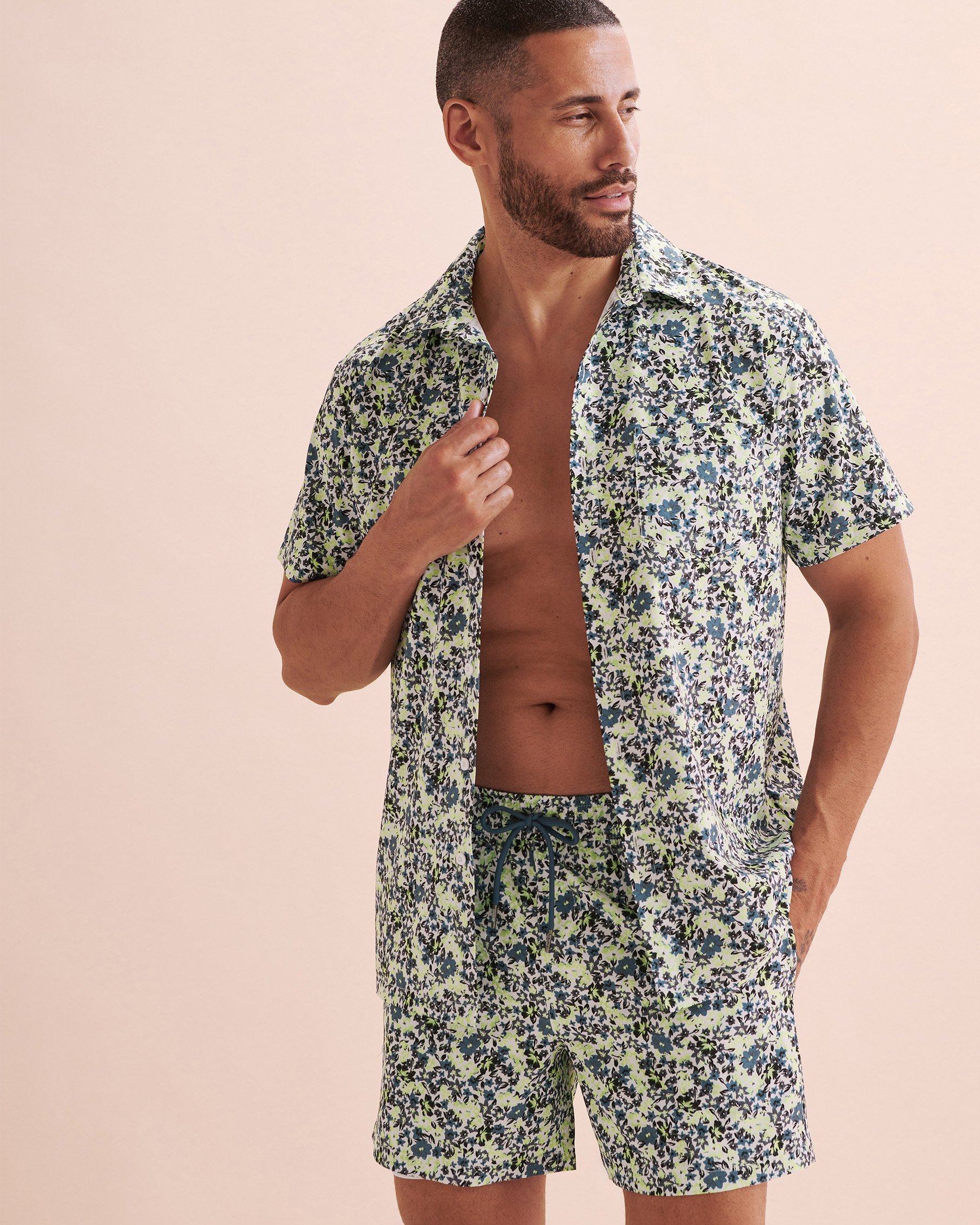 HAMABE Chemise manches courtes Fleurs miniatures 04100025 - View5