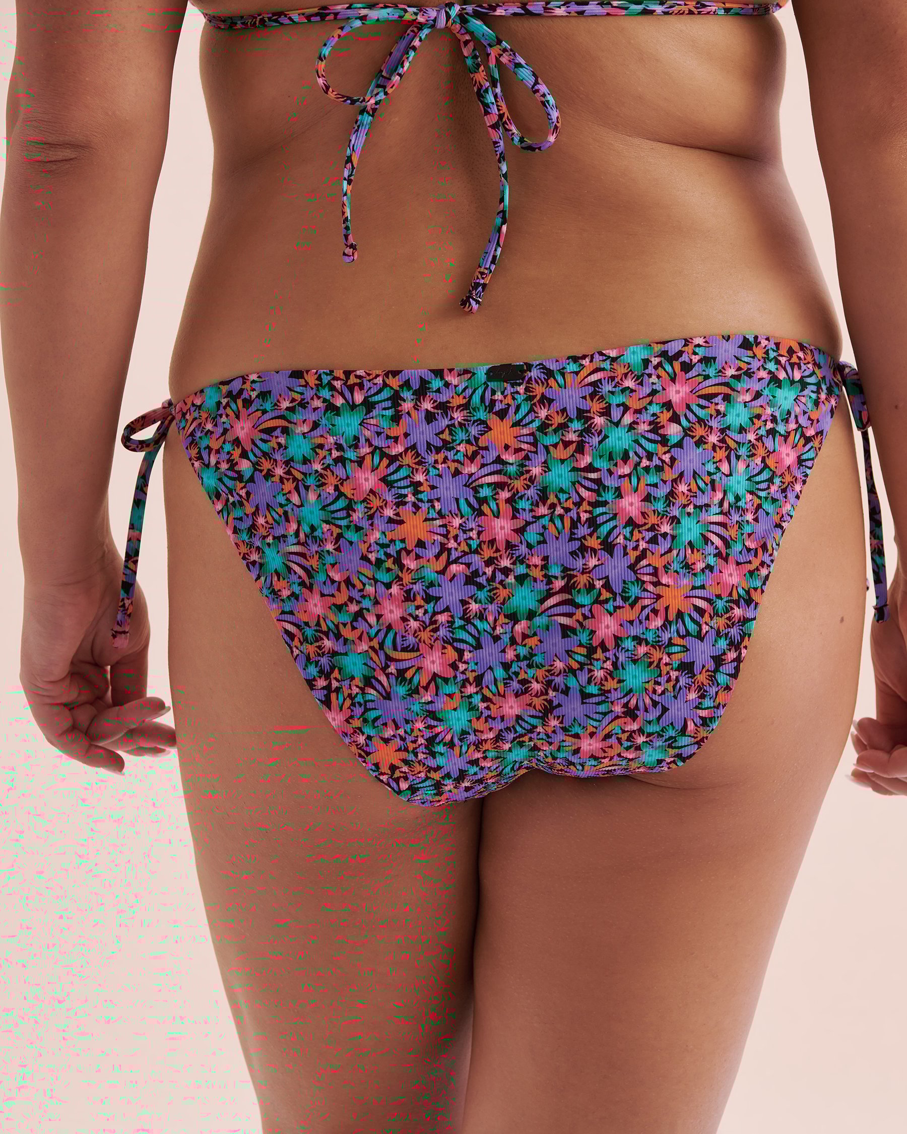 TROPIK Bas de bikini brésilien noué aux hanches côtelé Hot Tropical Tropical 01300360 - View9