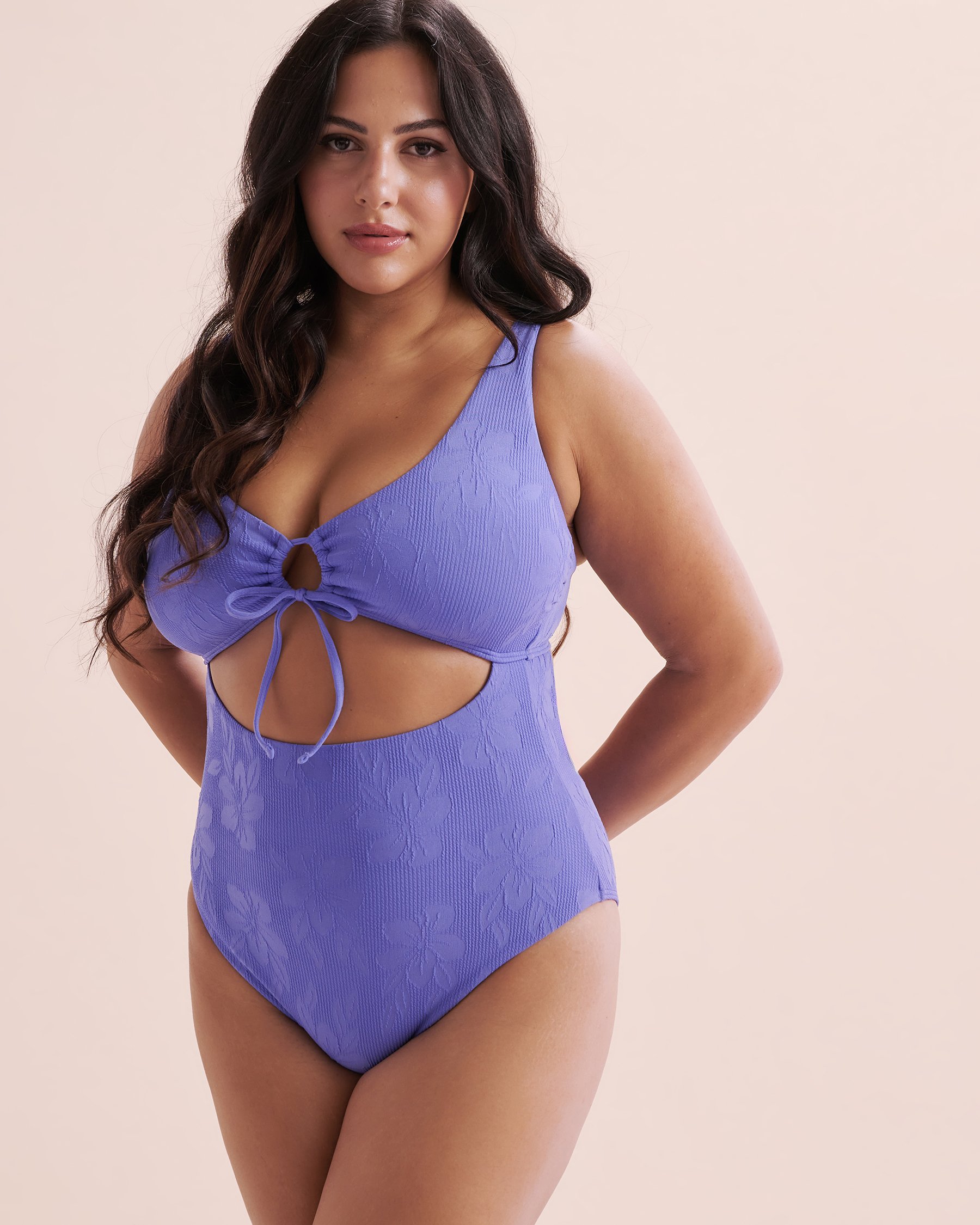 TROPIK Maillot une-pièce à découpes jacquard Violet 01400079 - Voir4