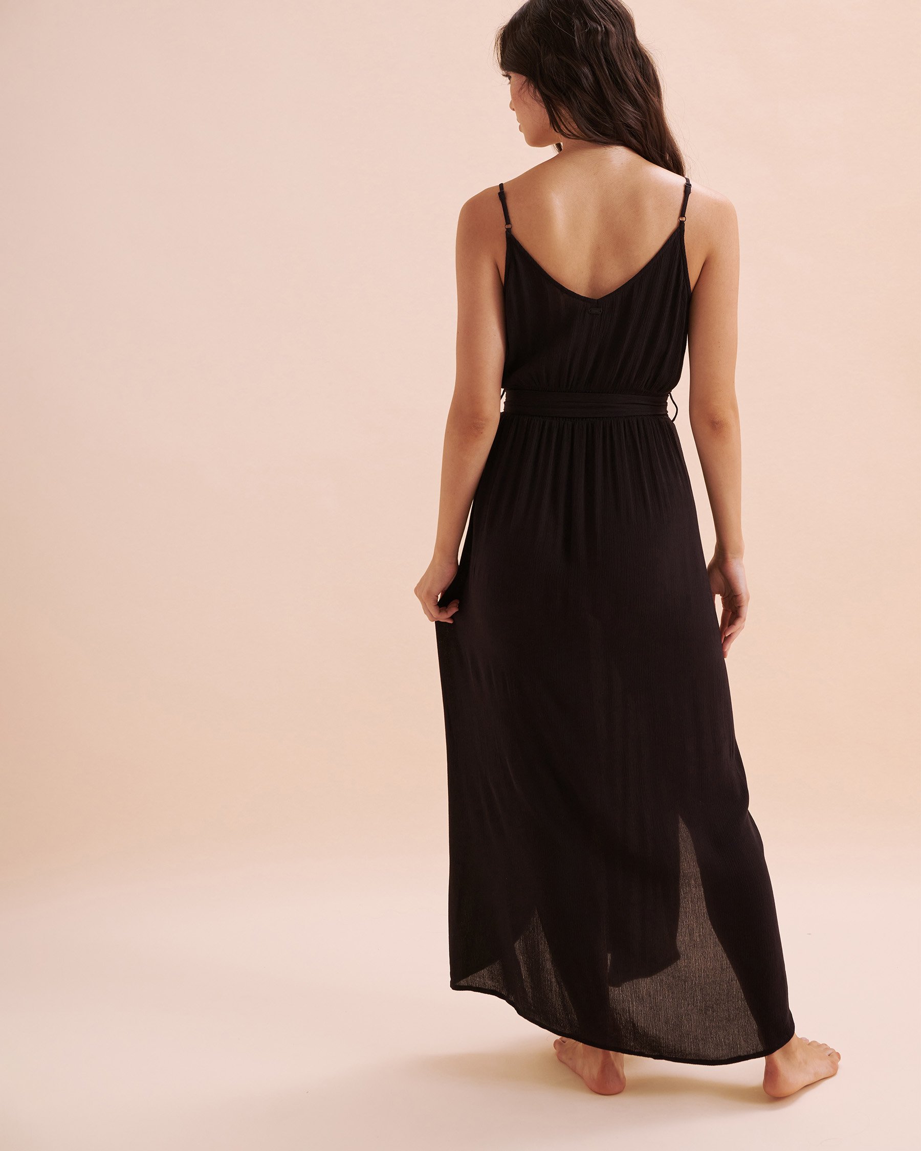 TROPIK Robe longue en gaze Noir 02300136 - Voir6