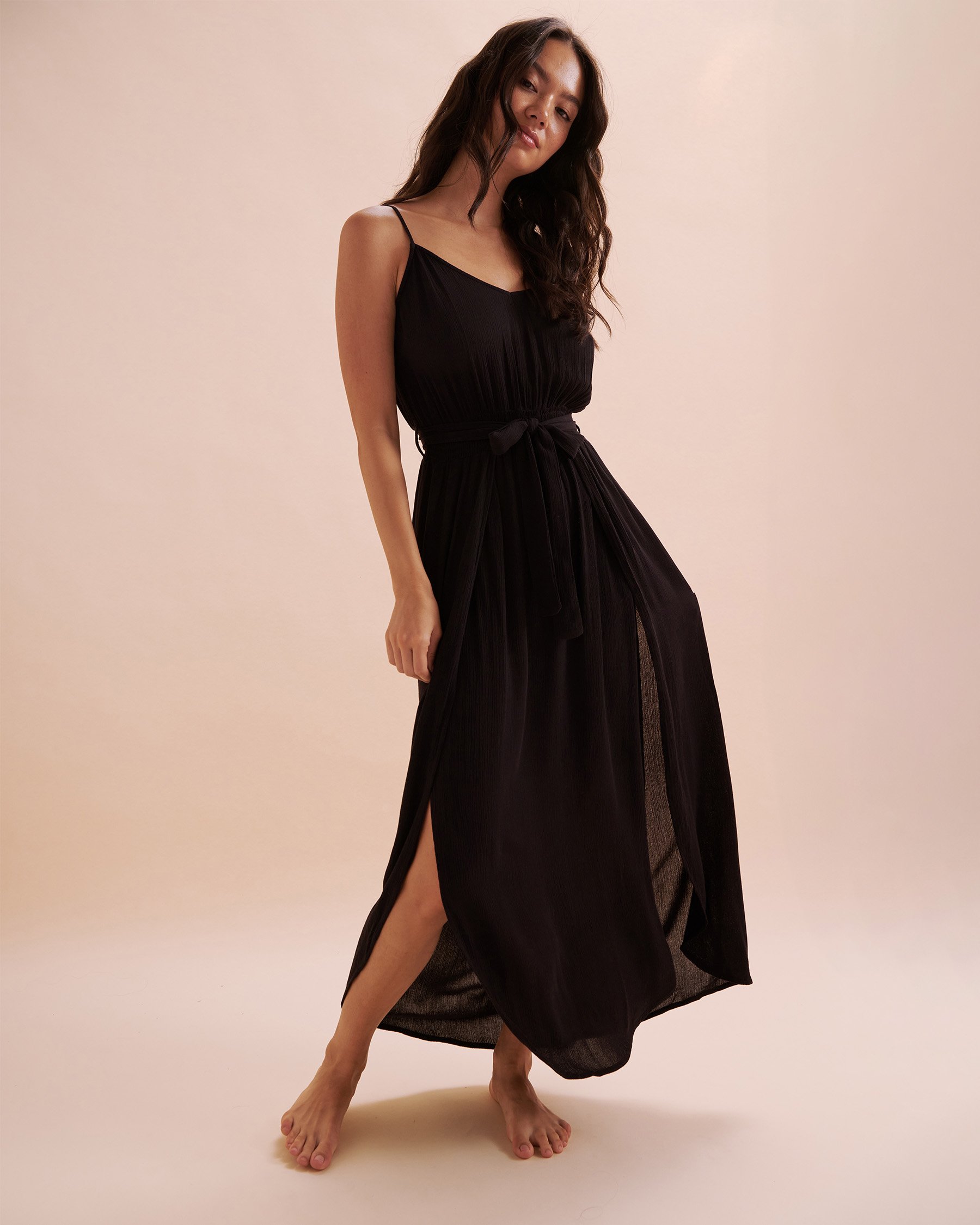 TROPIK Robe longue en gaze Noir 02300136 - Voir9