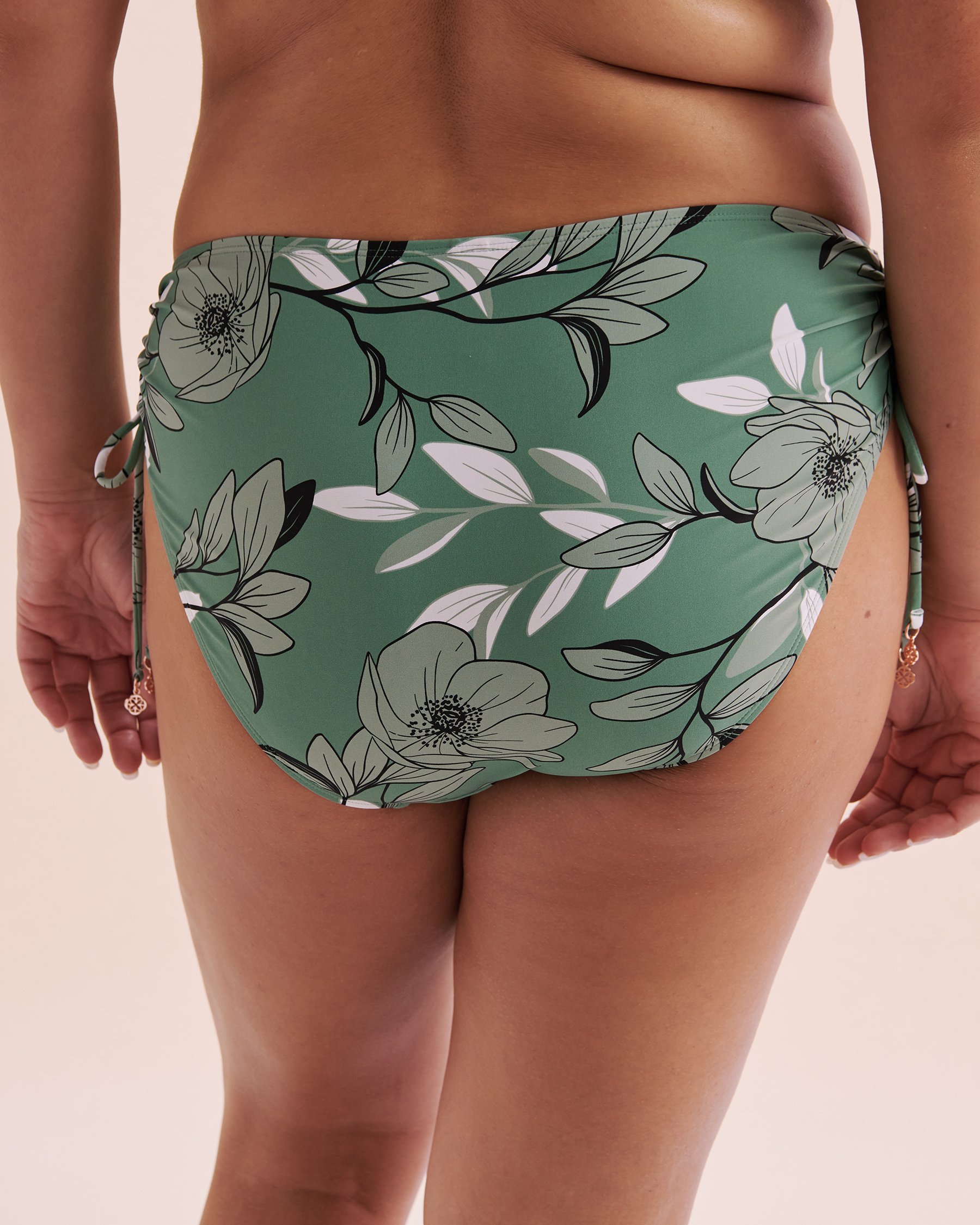 TURQUOISE COUTURE Bas de bikini noué aux hanches Botanical Dream Vert botanique 01300369 - View12