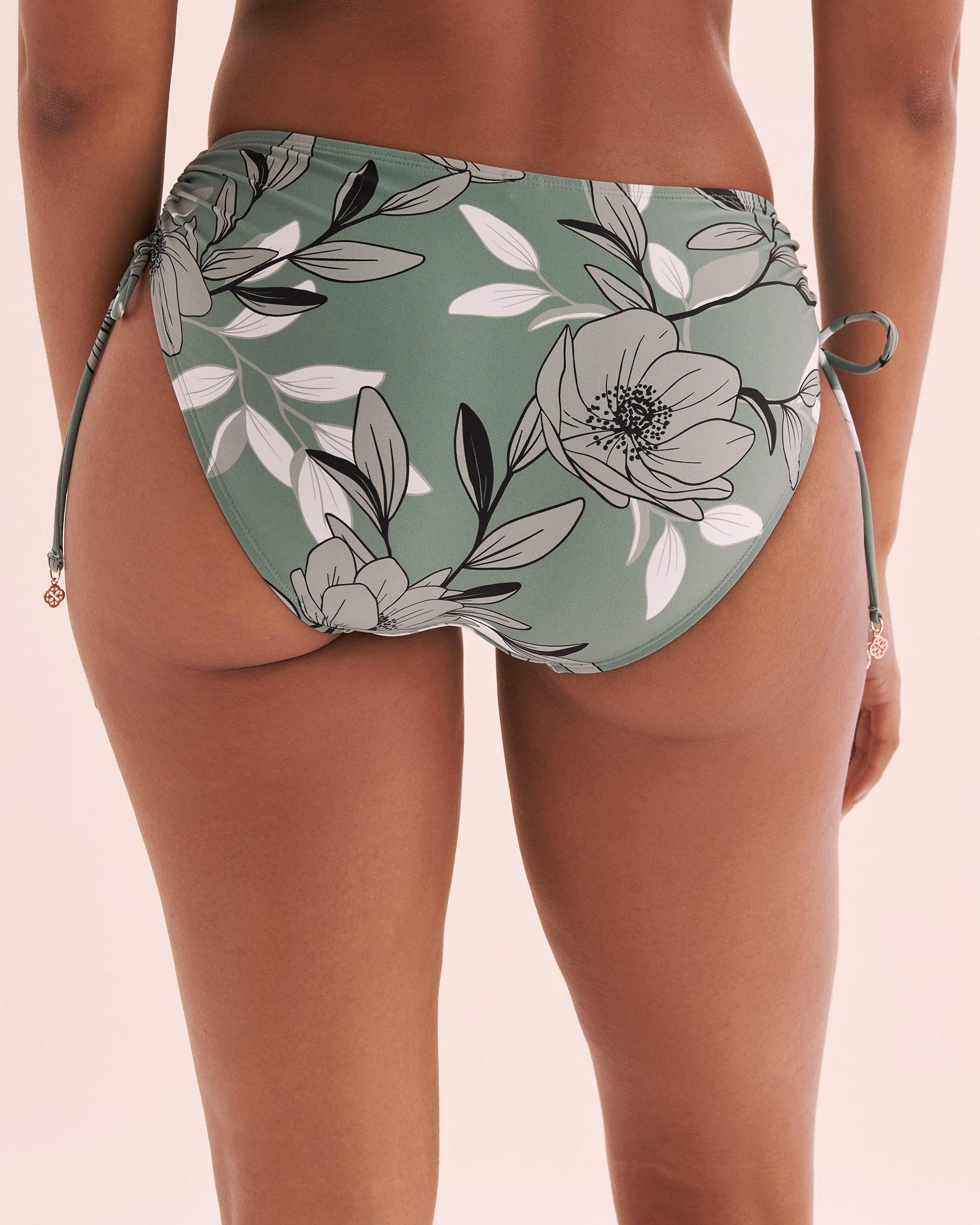 TURQUOISE COUTURE Bas de bikini noué aux hanches Botanical Dream Vert botanique 01300369 - View9