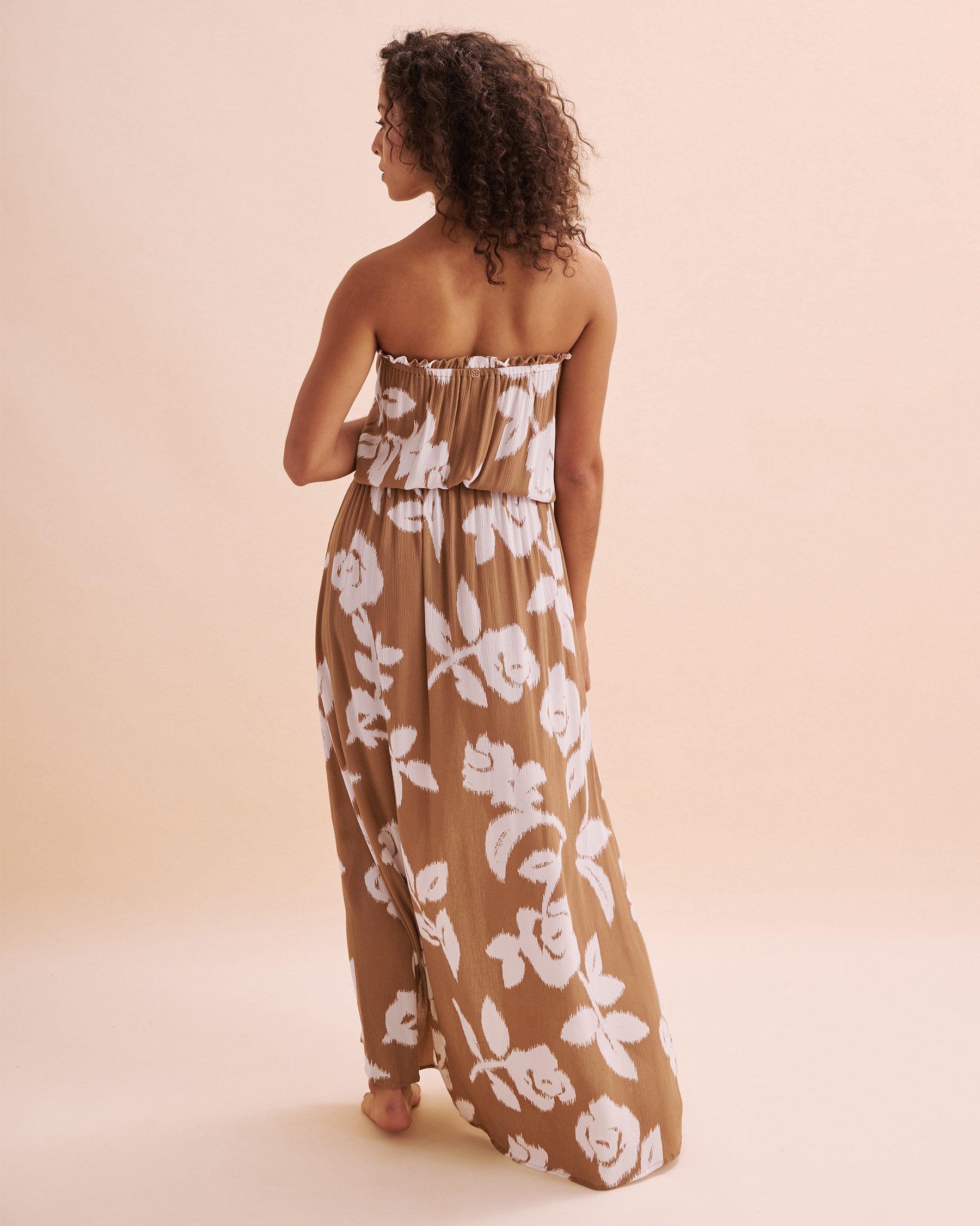 TURQUOISE COUTURE Robe longue sans manches à fleurs Vert floral 02300135 - Voir5