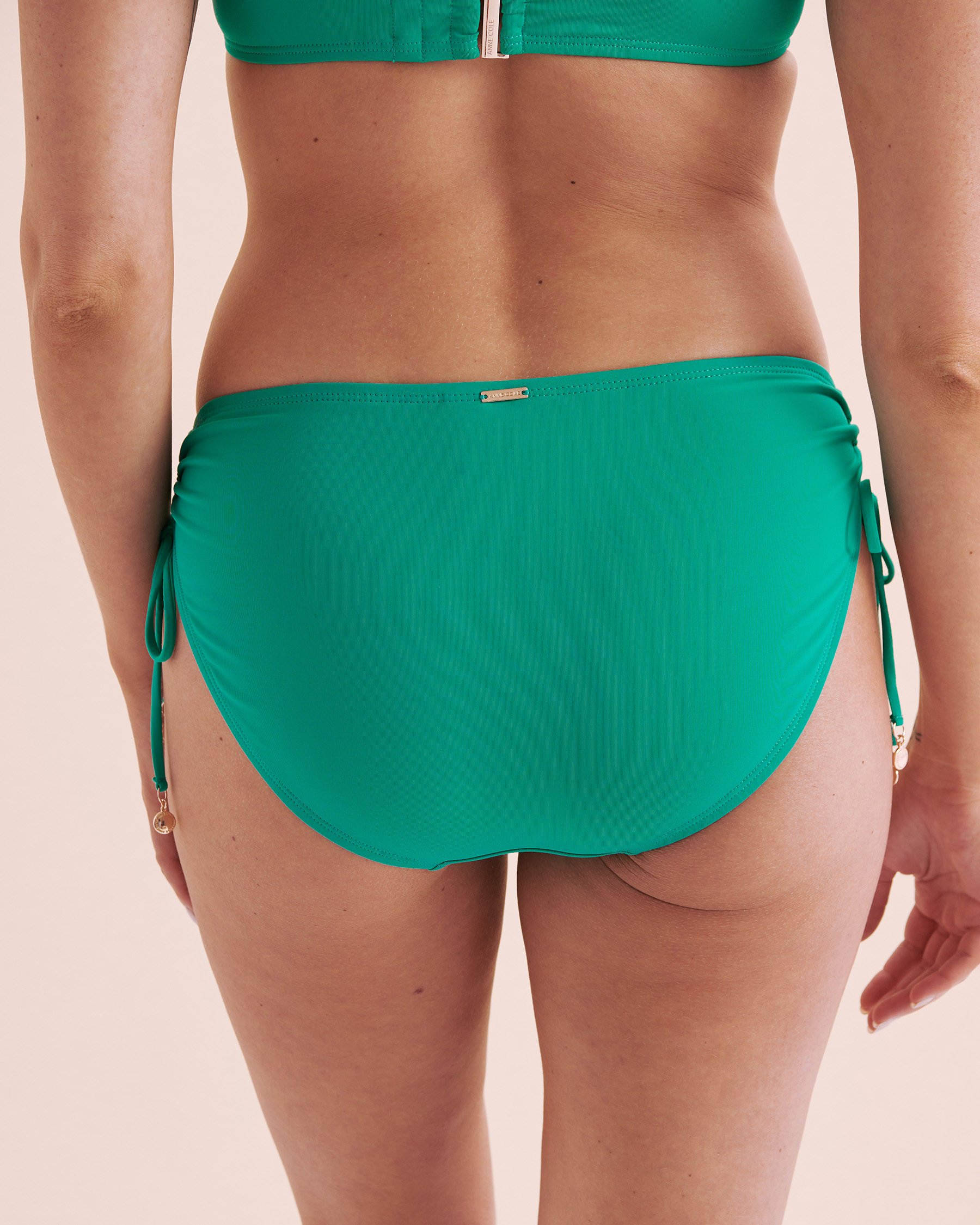 ANNE COLE Live In Color Alex Side Tie Bikini Bottom Aqua Green MYMB30001 - View7
