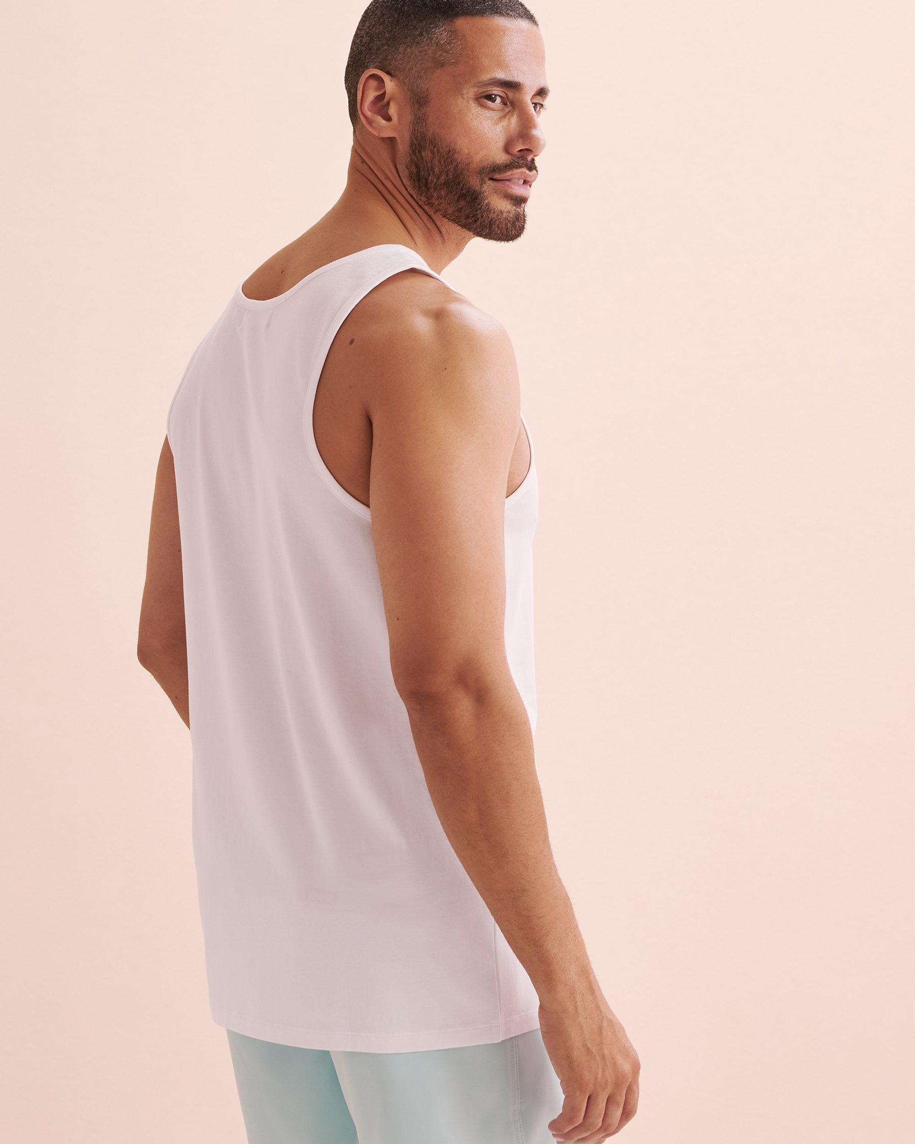 HAMABE Cotton Tank Top White 04100029 - View4