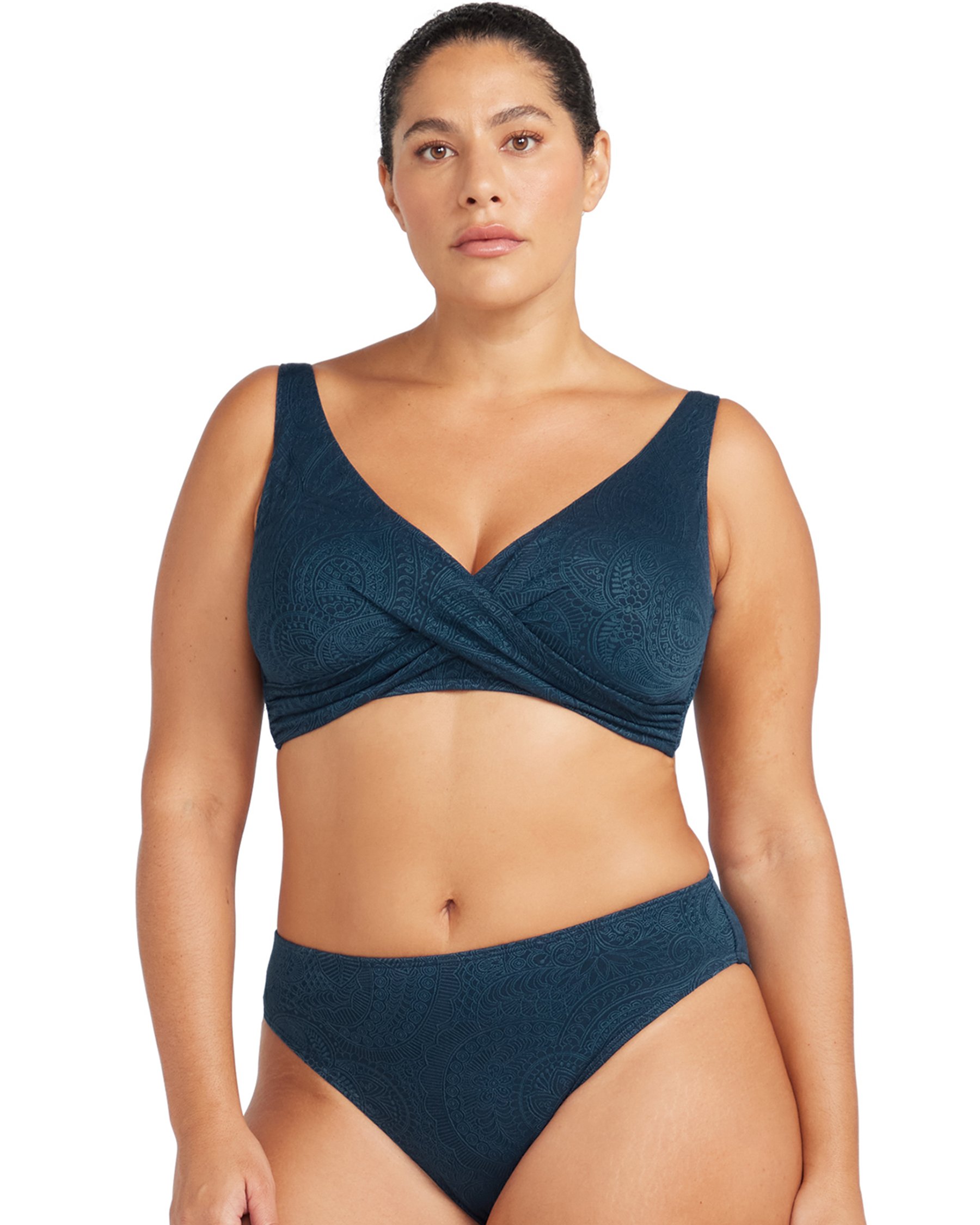 ARTESANDS Haut de bikini croisé bonnet D-G La Traviata Delacroix Bleu Marine AT3711LT - View8