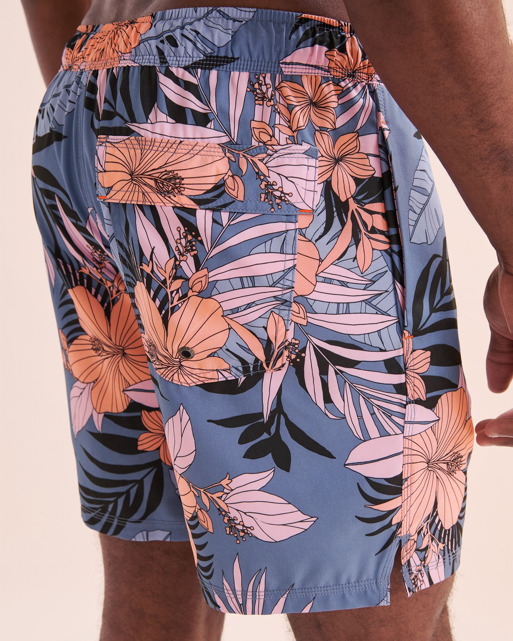 SAXX Oh Buoy Volley Swimsuit Blue Jungle Print SXSW04L - View4