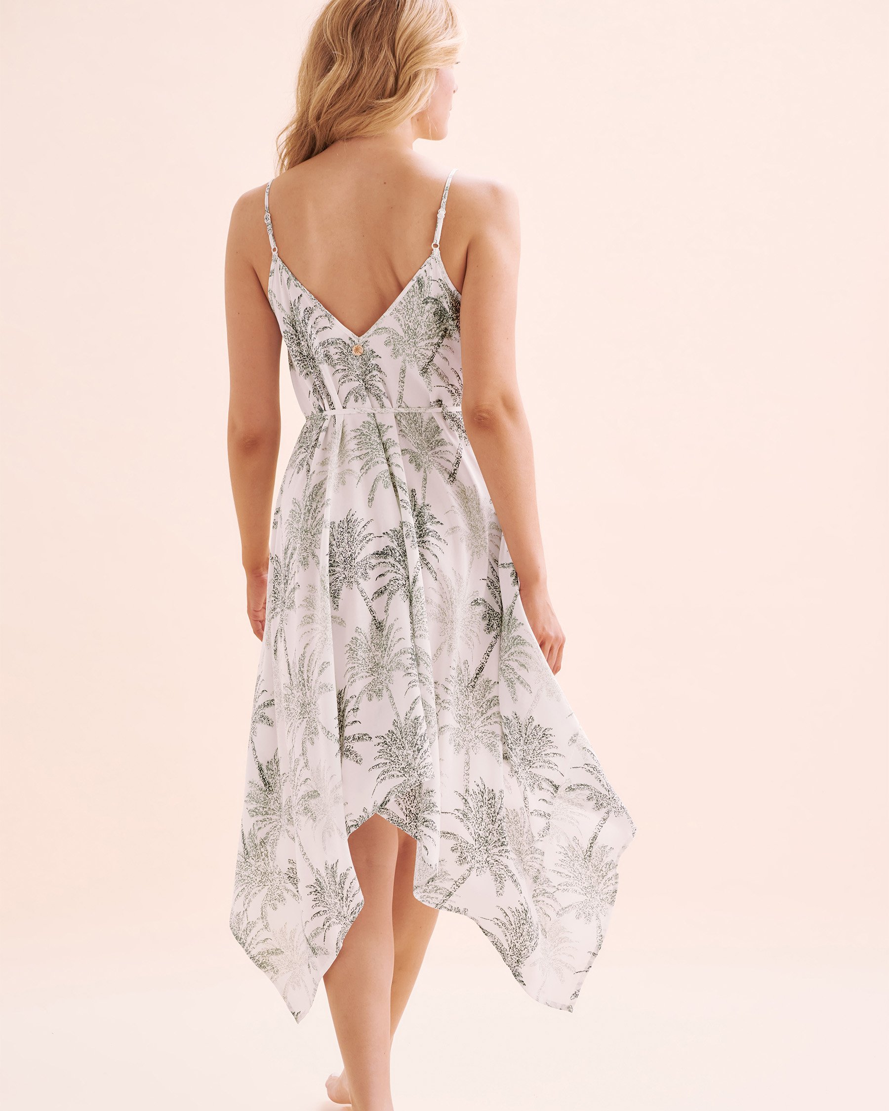 OFF THE BEACH Palm Tree Long Sleeveless Dress White palm tree print 02300148 - View2