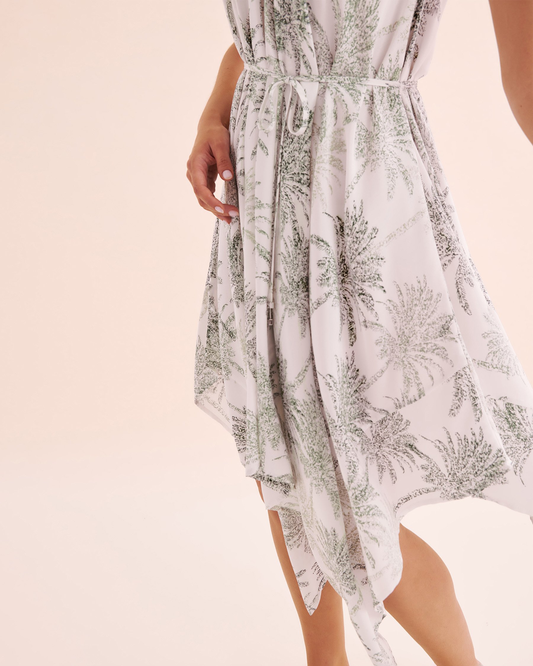 OFF THE BEACH Palm Tree Long Sleeveless Dress White palm tree print 02300148 - View3