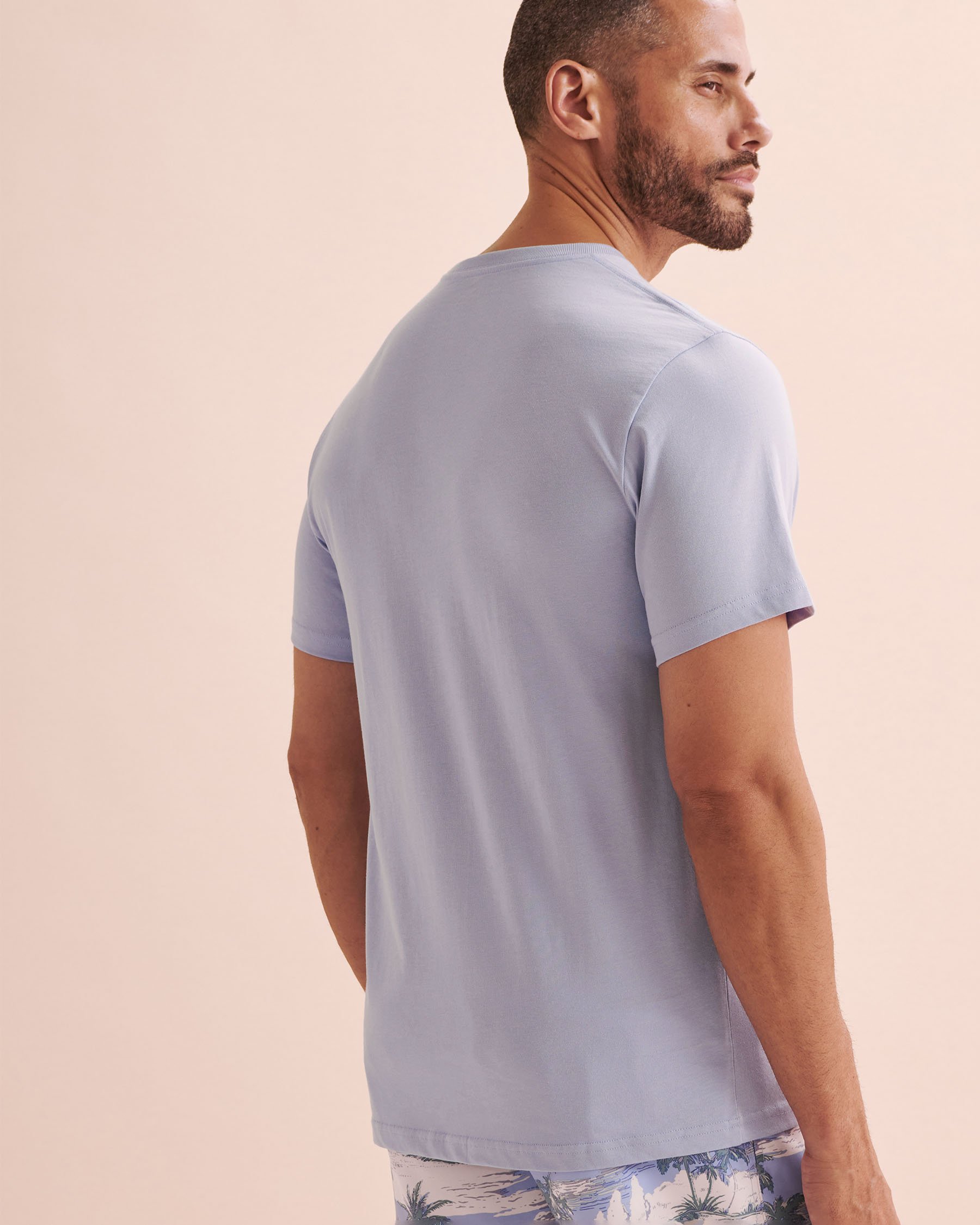 RIP CURL T-shirt uni avec poche Bleu glacier 0BTMTE - Voir2