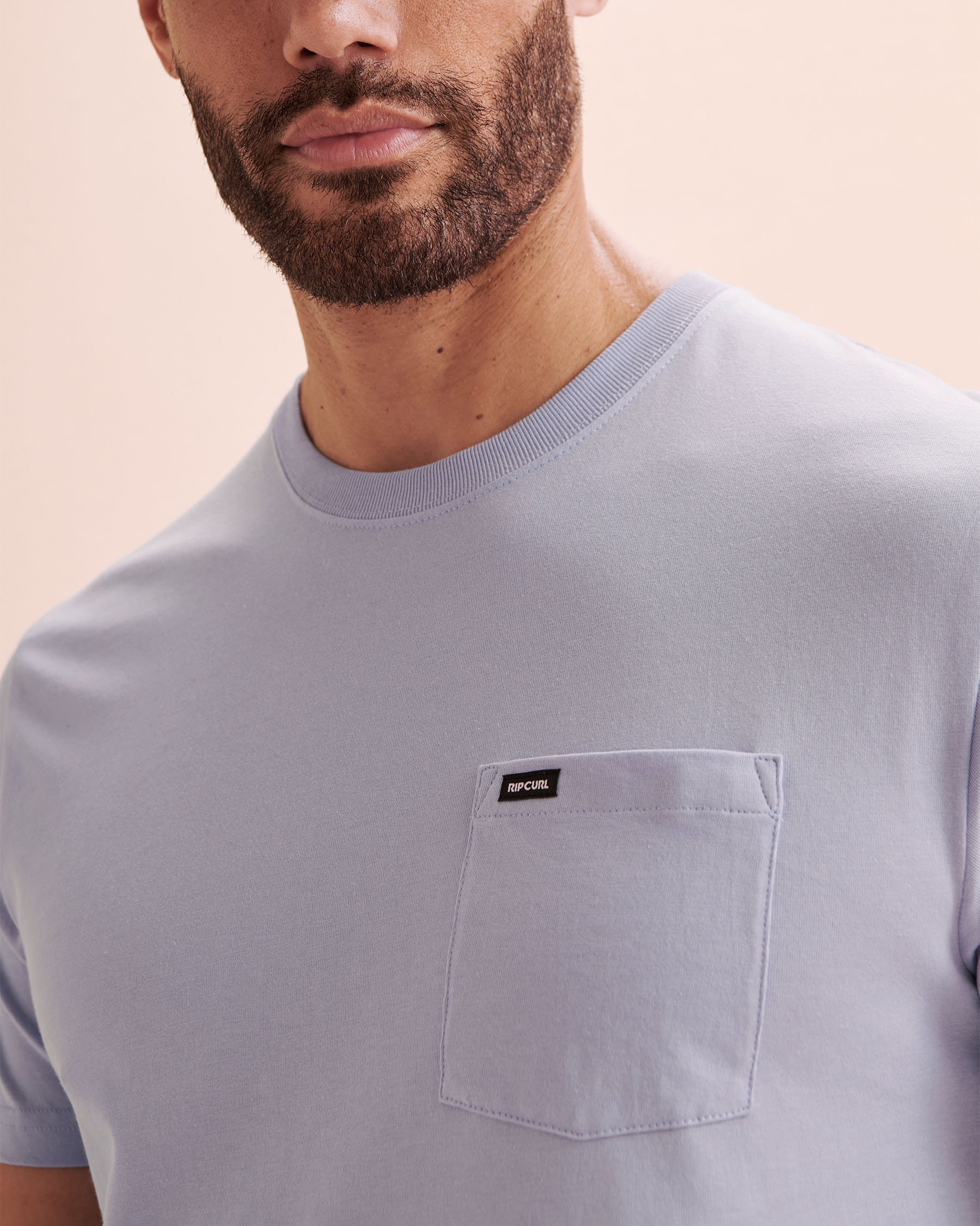 RIP CURL Plain Pocket T-Shirt Ice Blue 0BTMTE - View3