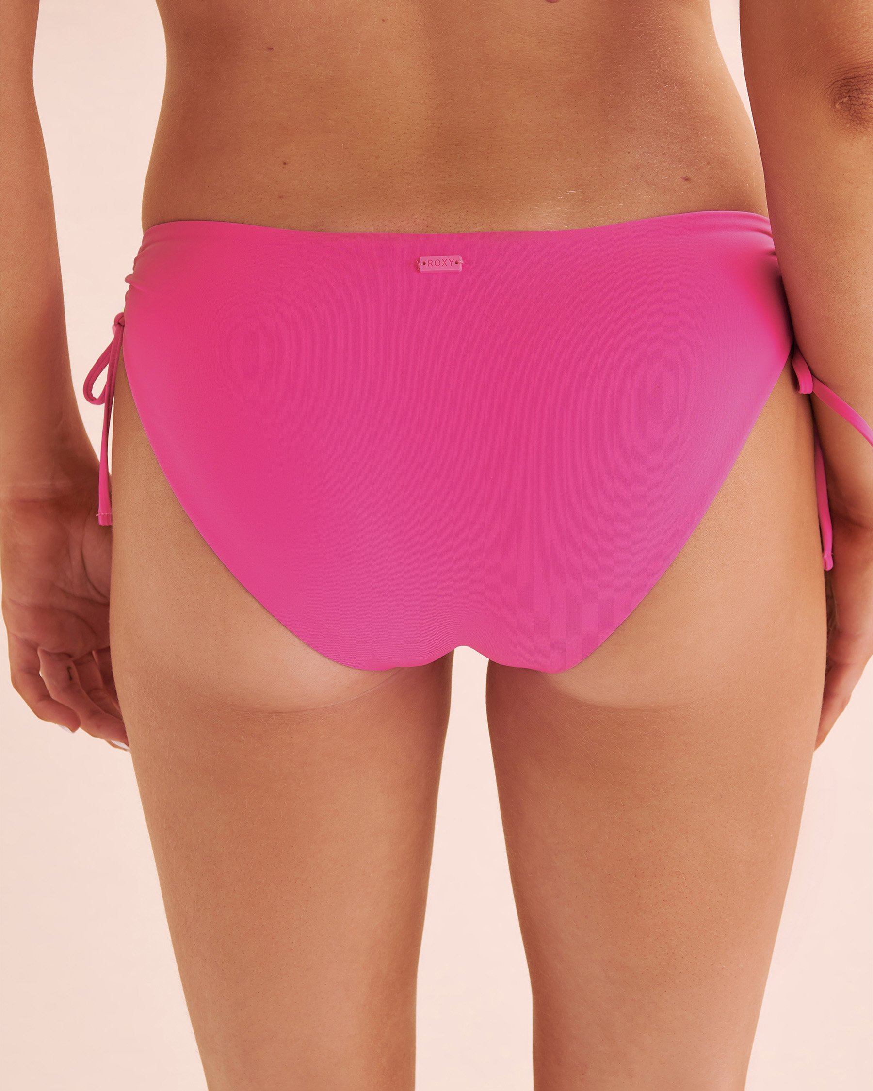 ROXY SD Beach Classics Side Tie Hipster Bikini Bottom Fuchsia Pink ERJX404290 - View3