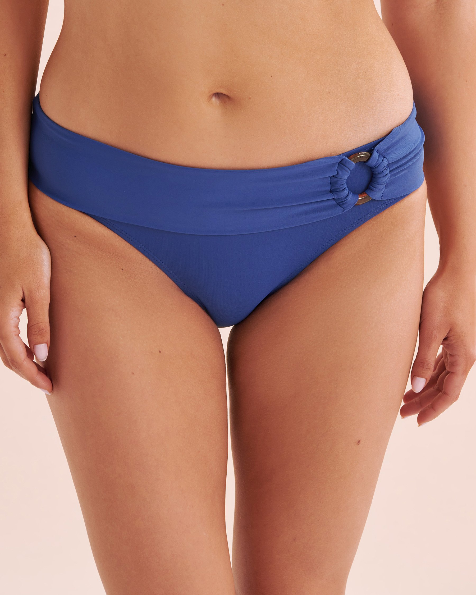 TURQUOISE COUTURE Sunset In Portofino Folded Waistband Bikini Bottom Mazarine Blue 01300378 - View7