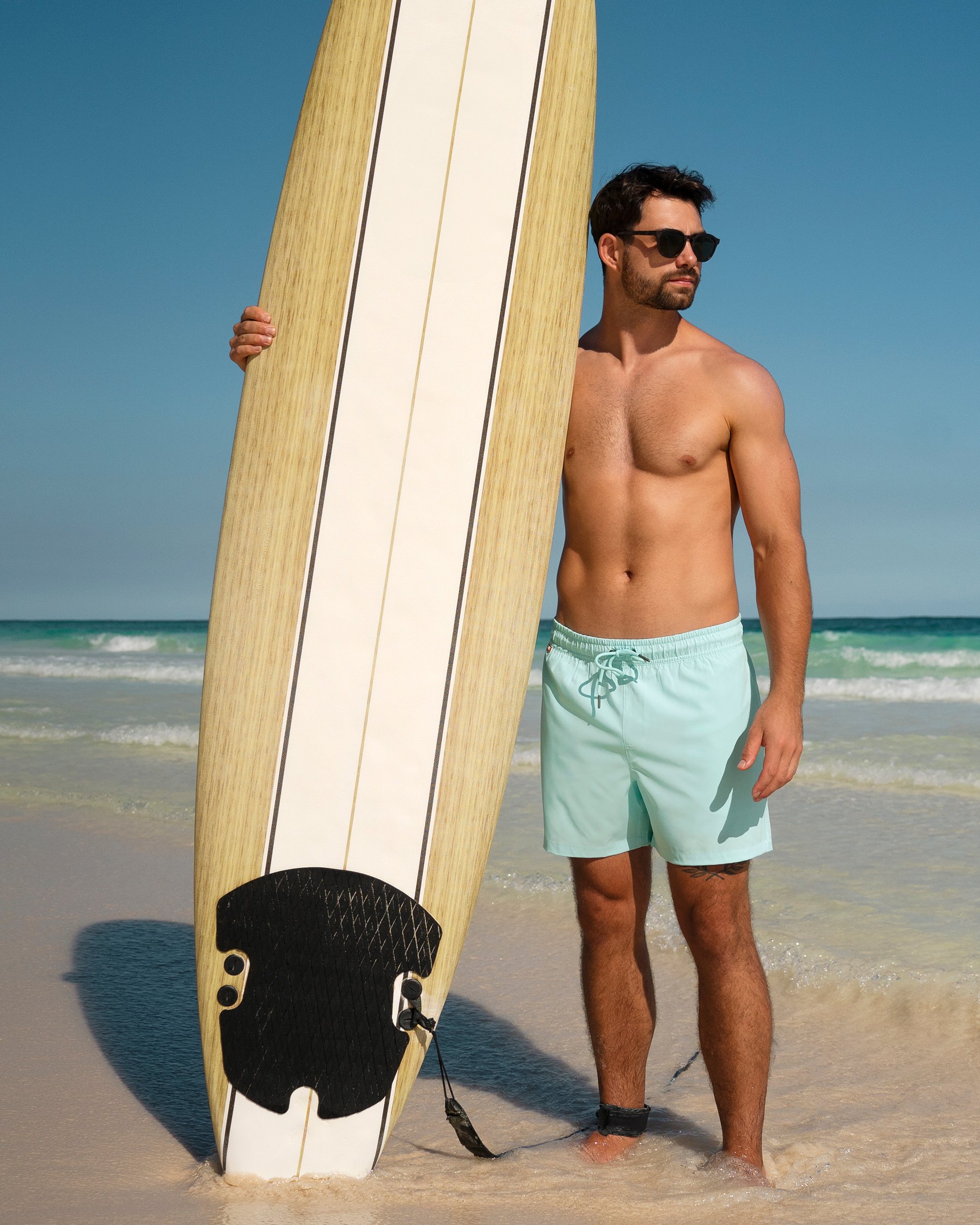 HAMABE Maillot volley Bleu aquatique 03100043 - View1