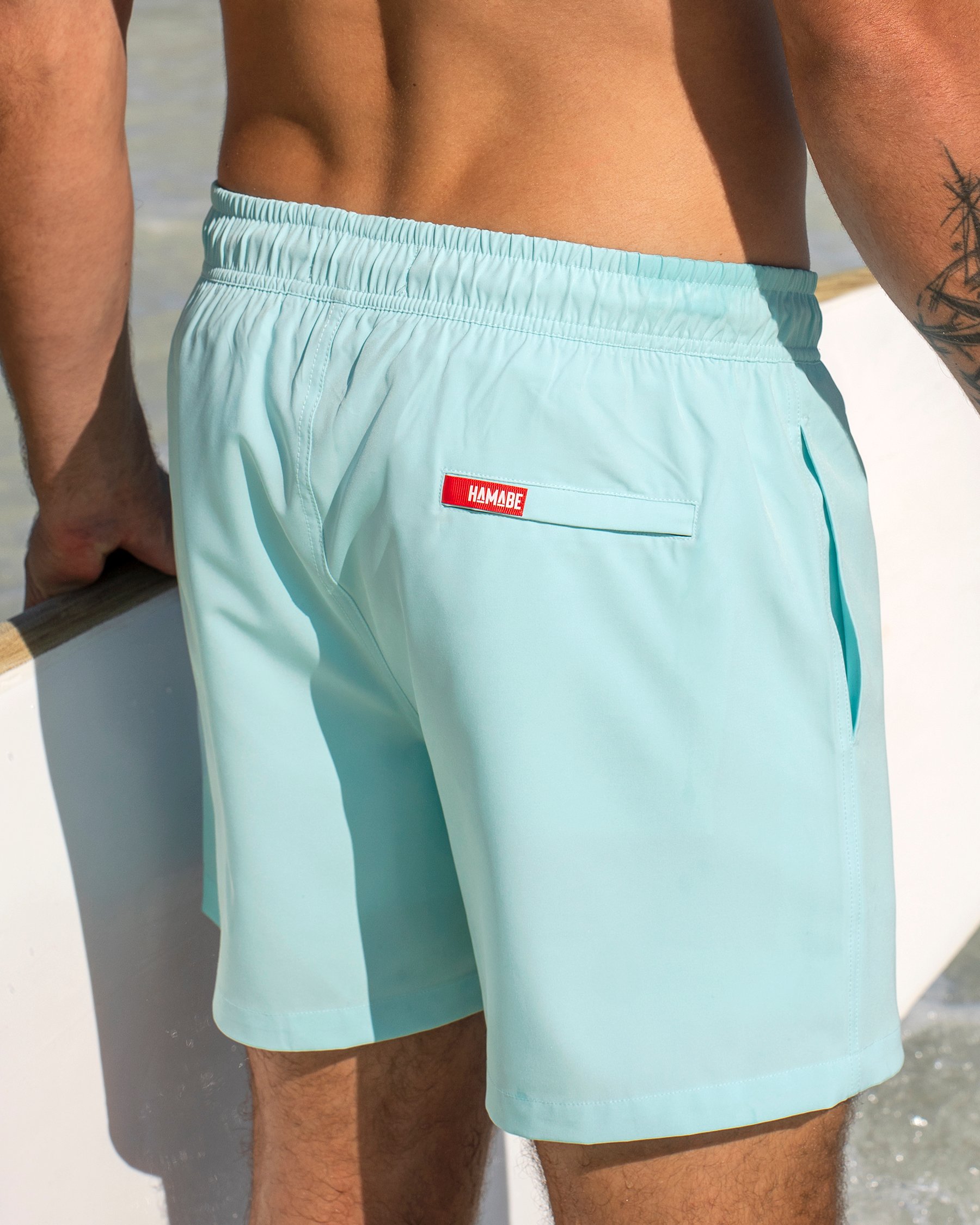 HAMABE Volley Swimsuit Aquatic Blue 03100043 - View2