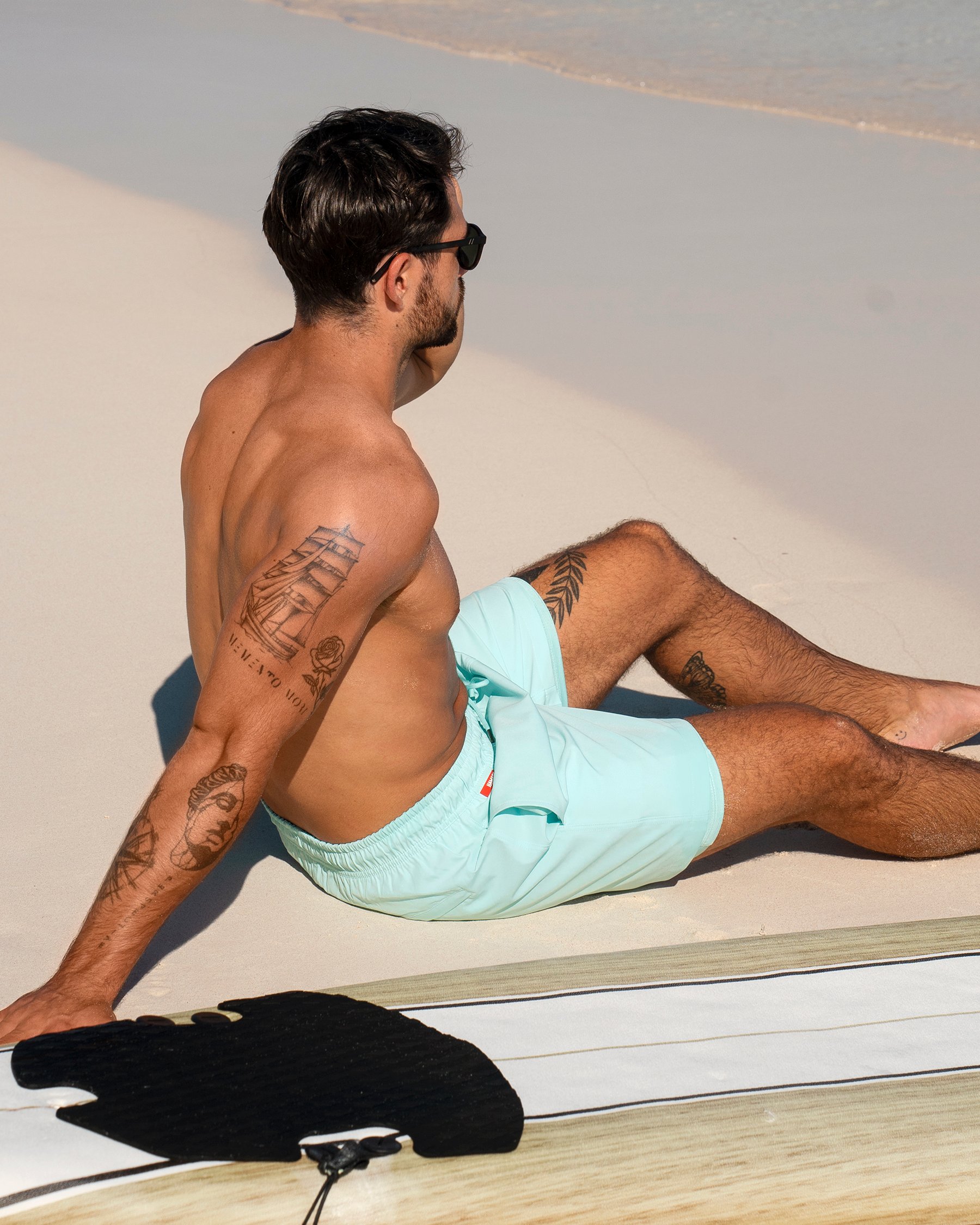 HAMABE Volley Swimsuit Aquatic Blue 03100043 - View4